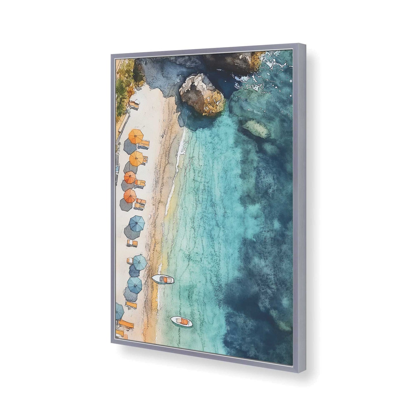 [Color:Polished Chrome], Picture of art in a Polished Chrome frame of the corner