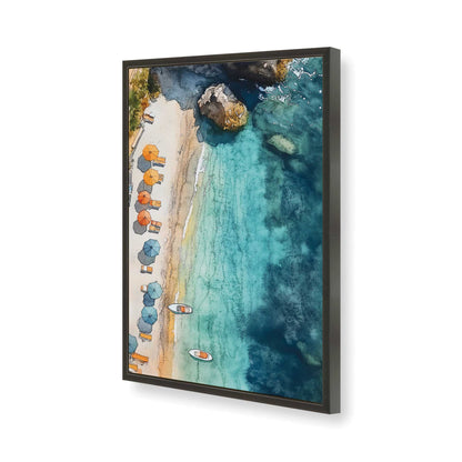 [Color:Satin Black], Picture of art in a Satin Black frame of the corner