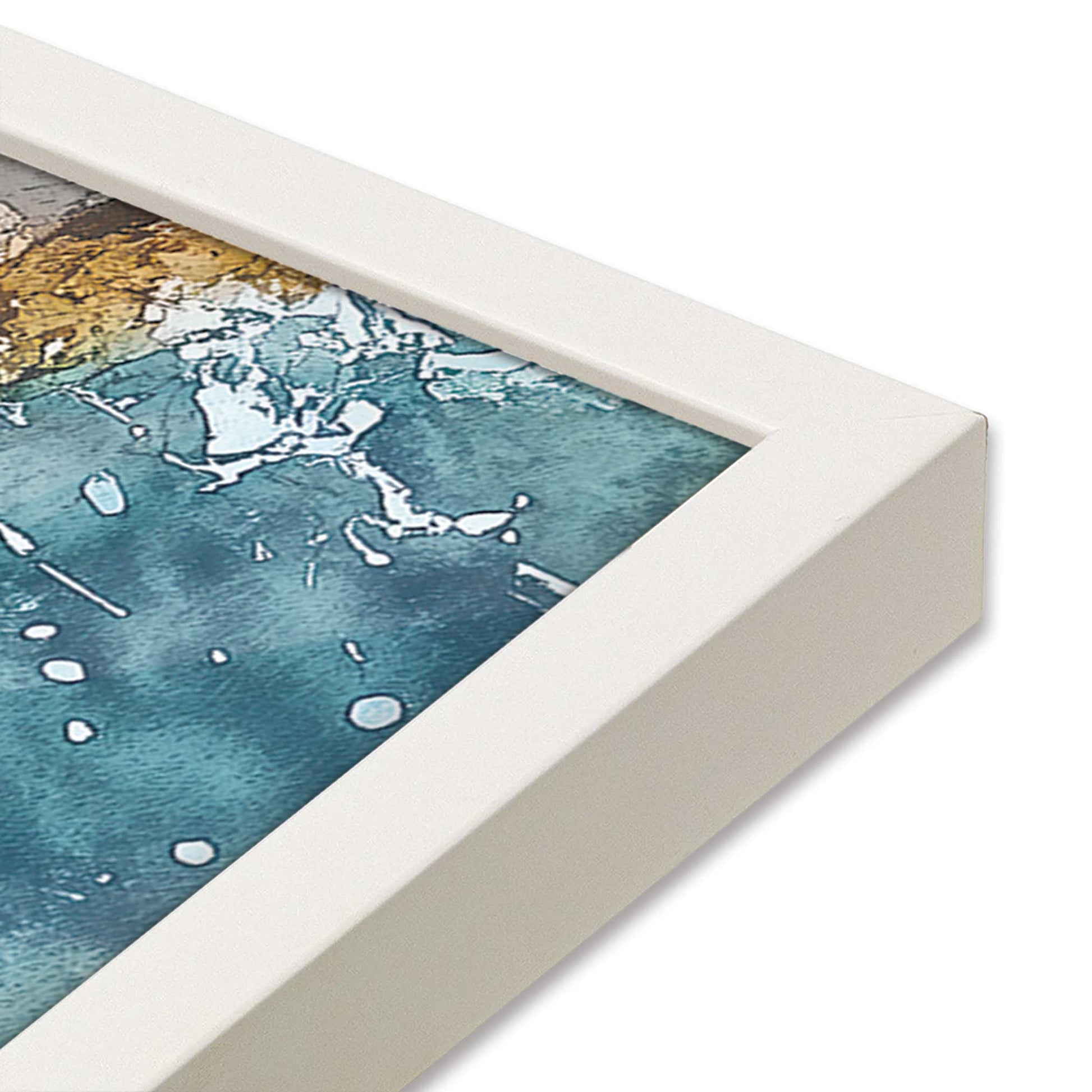 [Color:Opaque White], Picture of art in a Opaque White frame at an angle