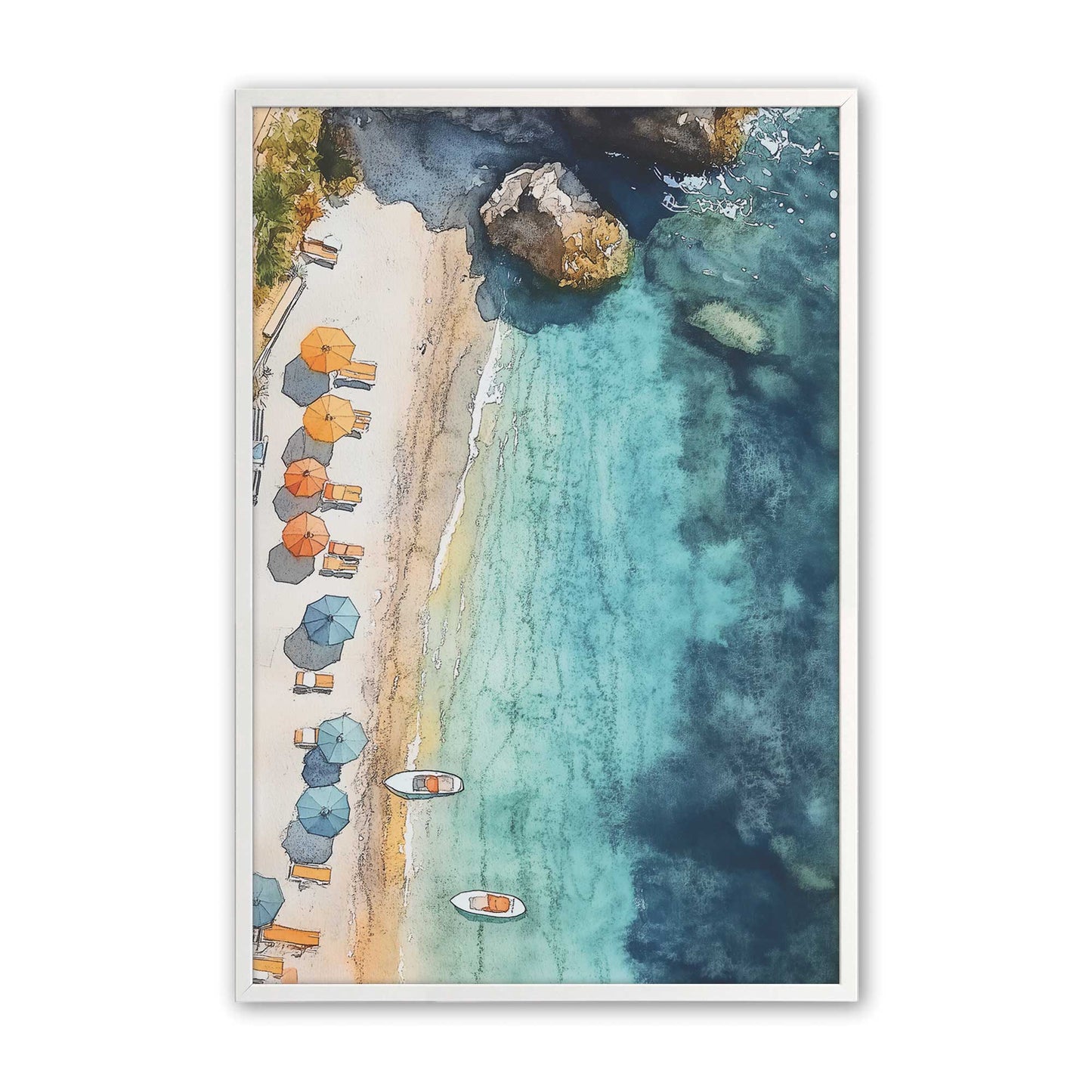 [Color:Opaque White], Picture of art in a Opaque White frame