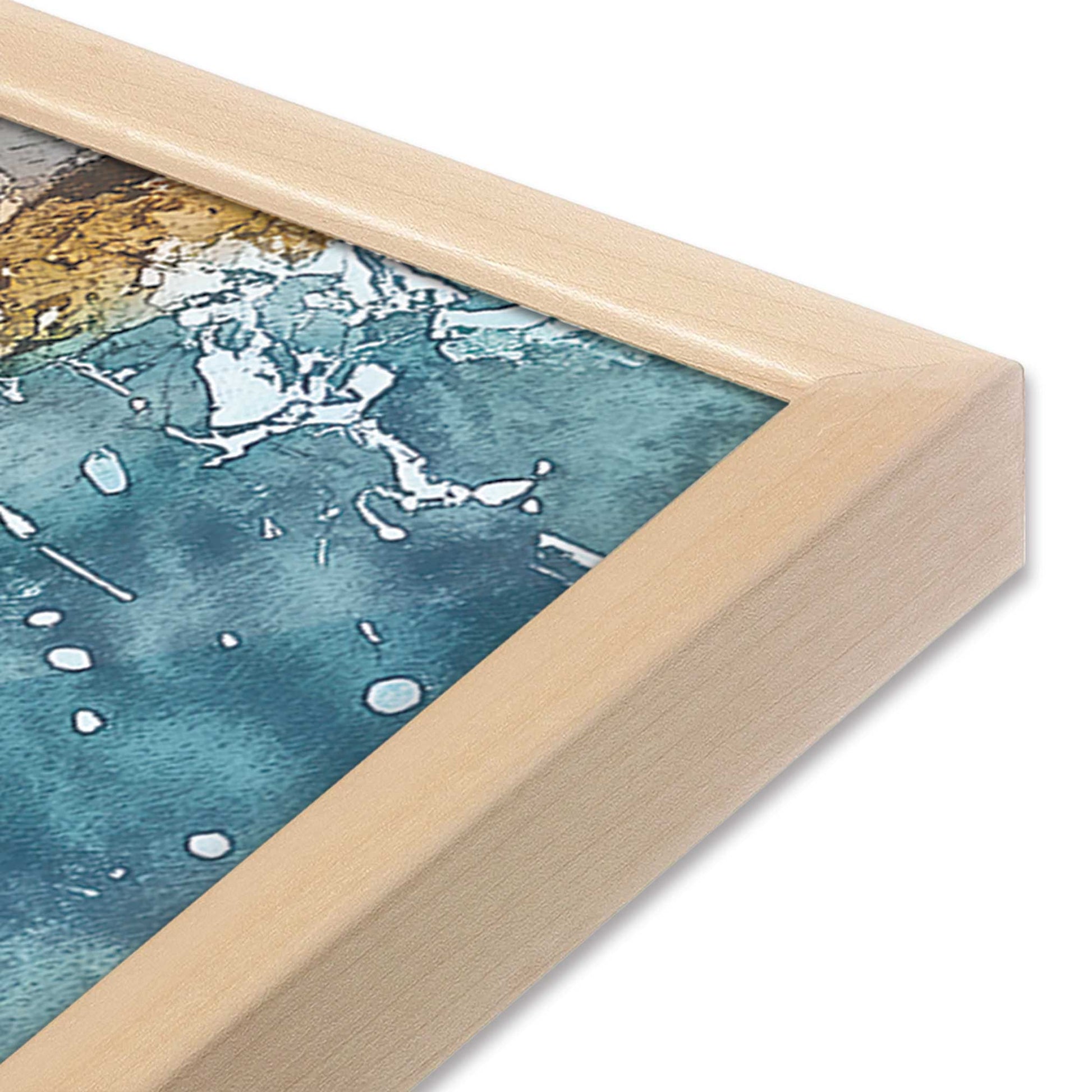 [Color:Raw Maple], Picture of art in a Raw Maple frame at an angle