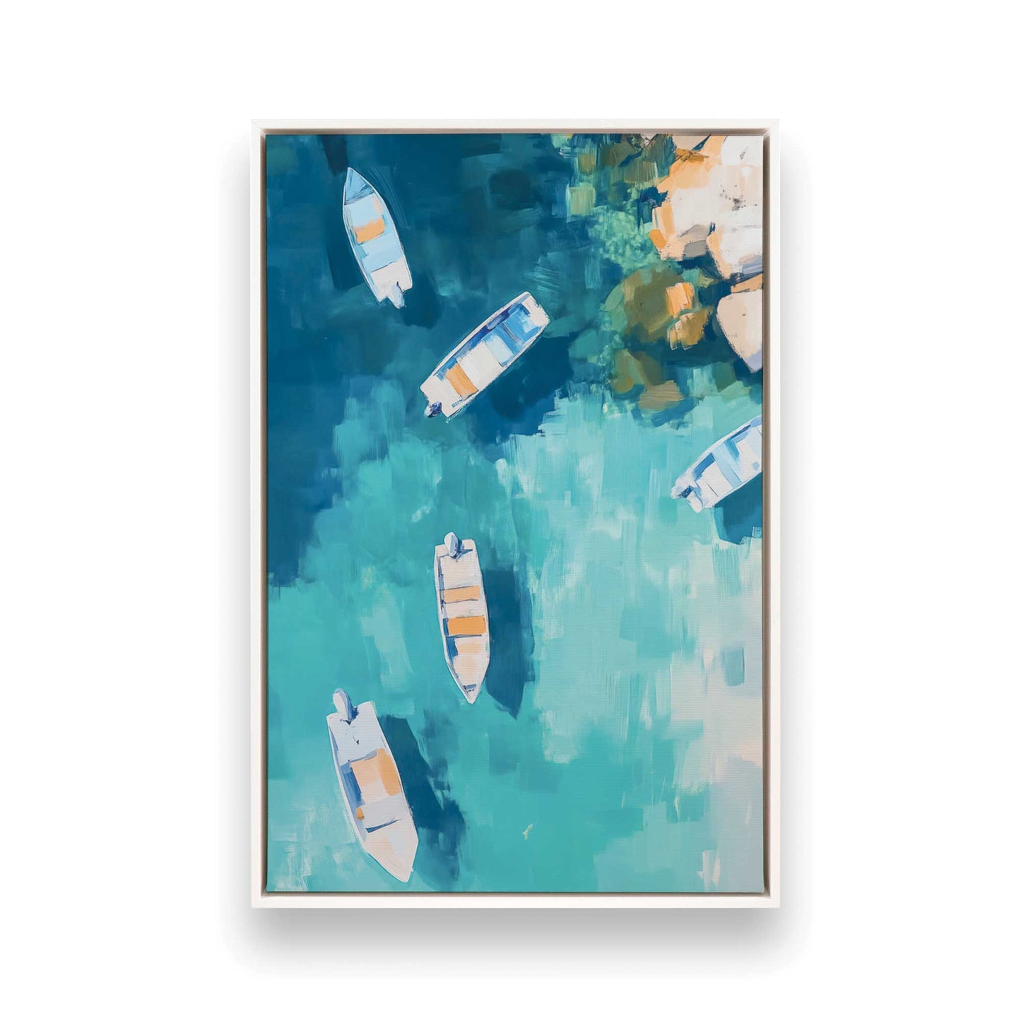 [Color:Opaque White], Picture of art in a White frame