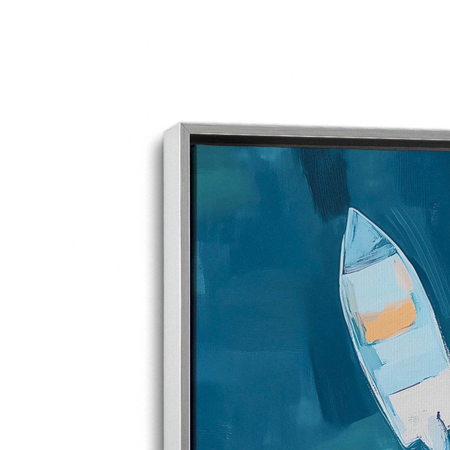 [Color:Polished Chrome], Picture of art in a Polished Chrome frame at an angle