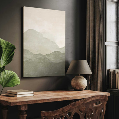 Muted Mountain Skyline I Canvas Print
