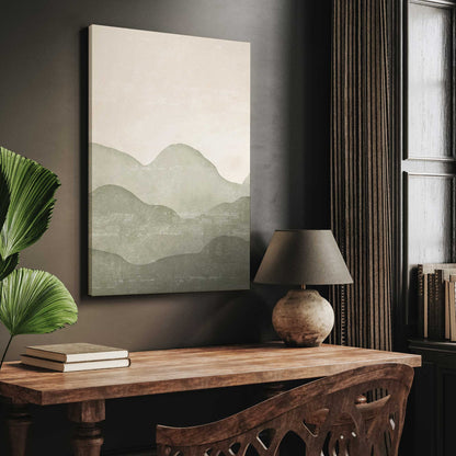 Muted Mountain Skyline II Canvas Print