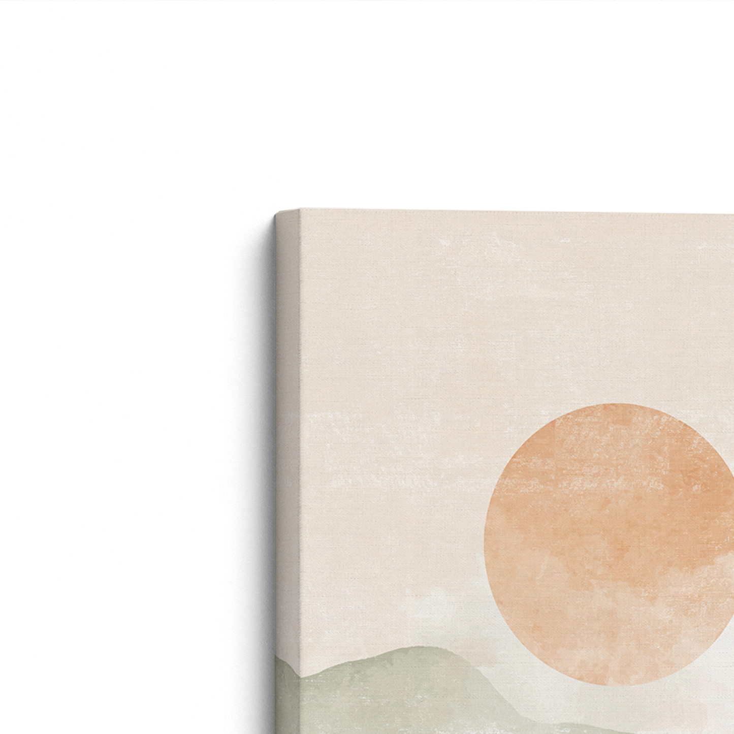 [Color:Stretched Canvas], Picture of art on an angle