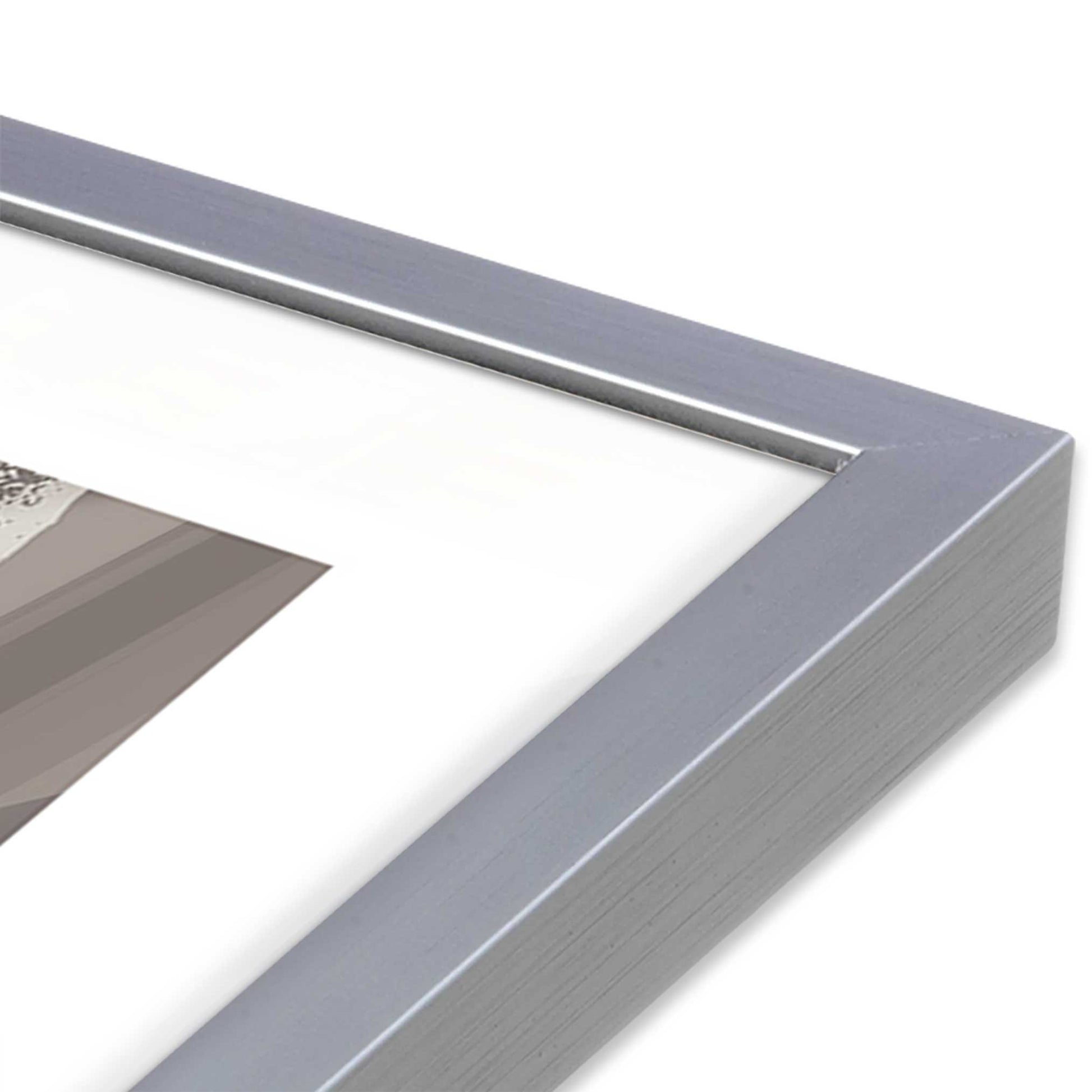 [Color:Polished Chrome], Picture of art in a Polished Chrome frame at an angle