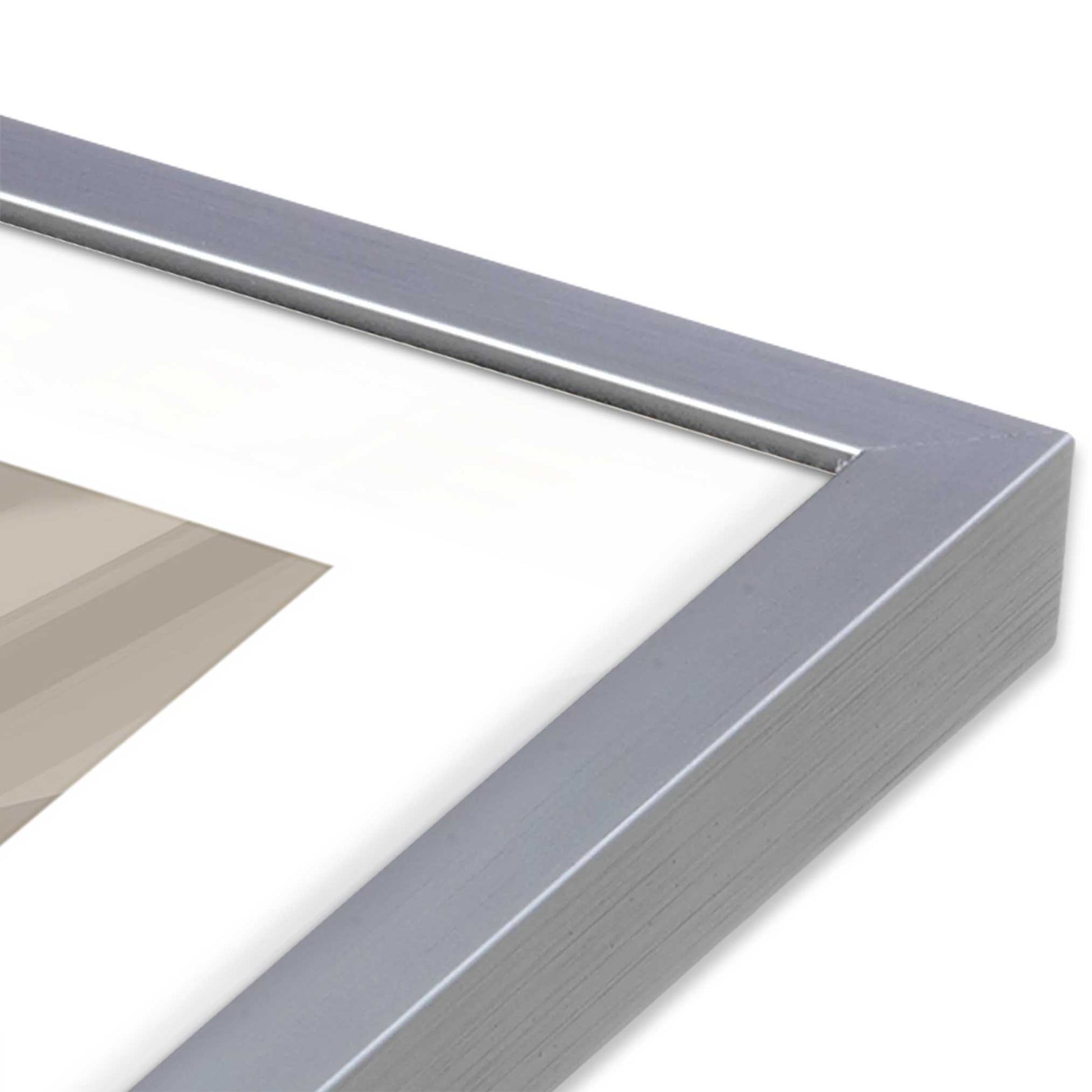 [Color:Polished Chrome], Picture of art in a Polished Chrome frame at an angle