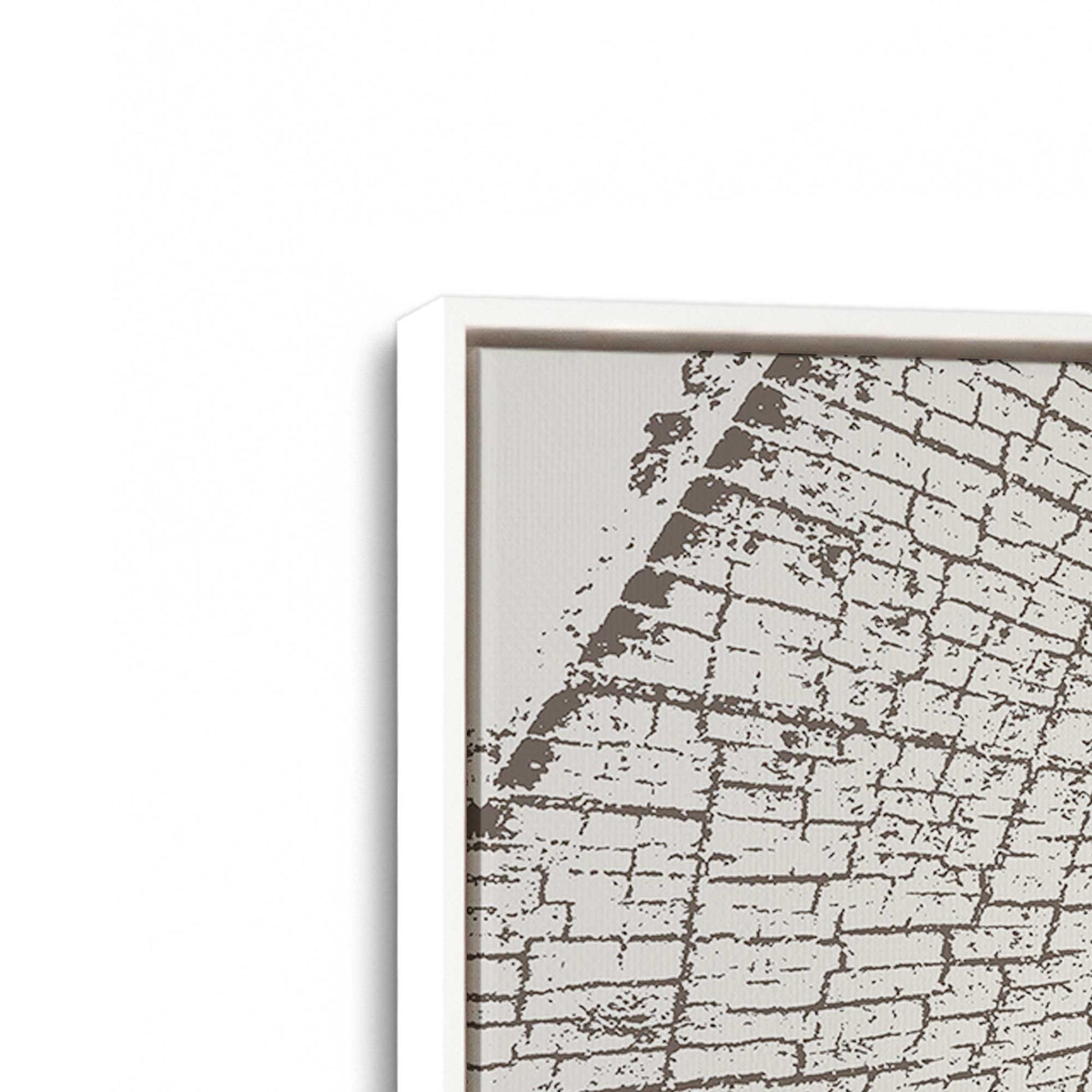[Color:Opaque White], Picture of art in a White frame at an angle