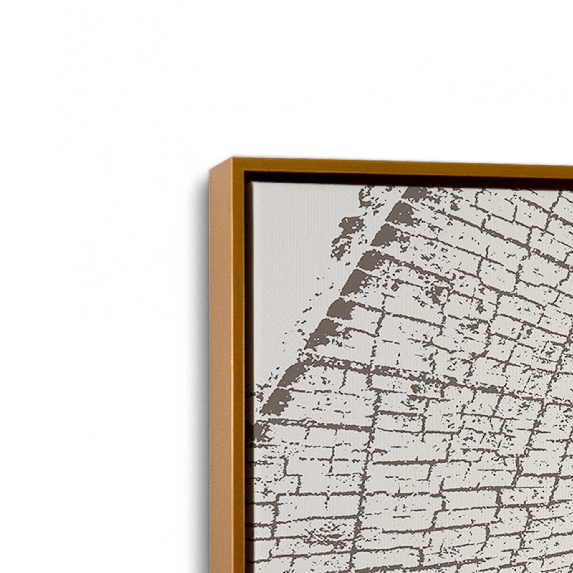 [Color:Polished Gold], Picture of art in a Polished Gold frame at an angle