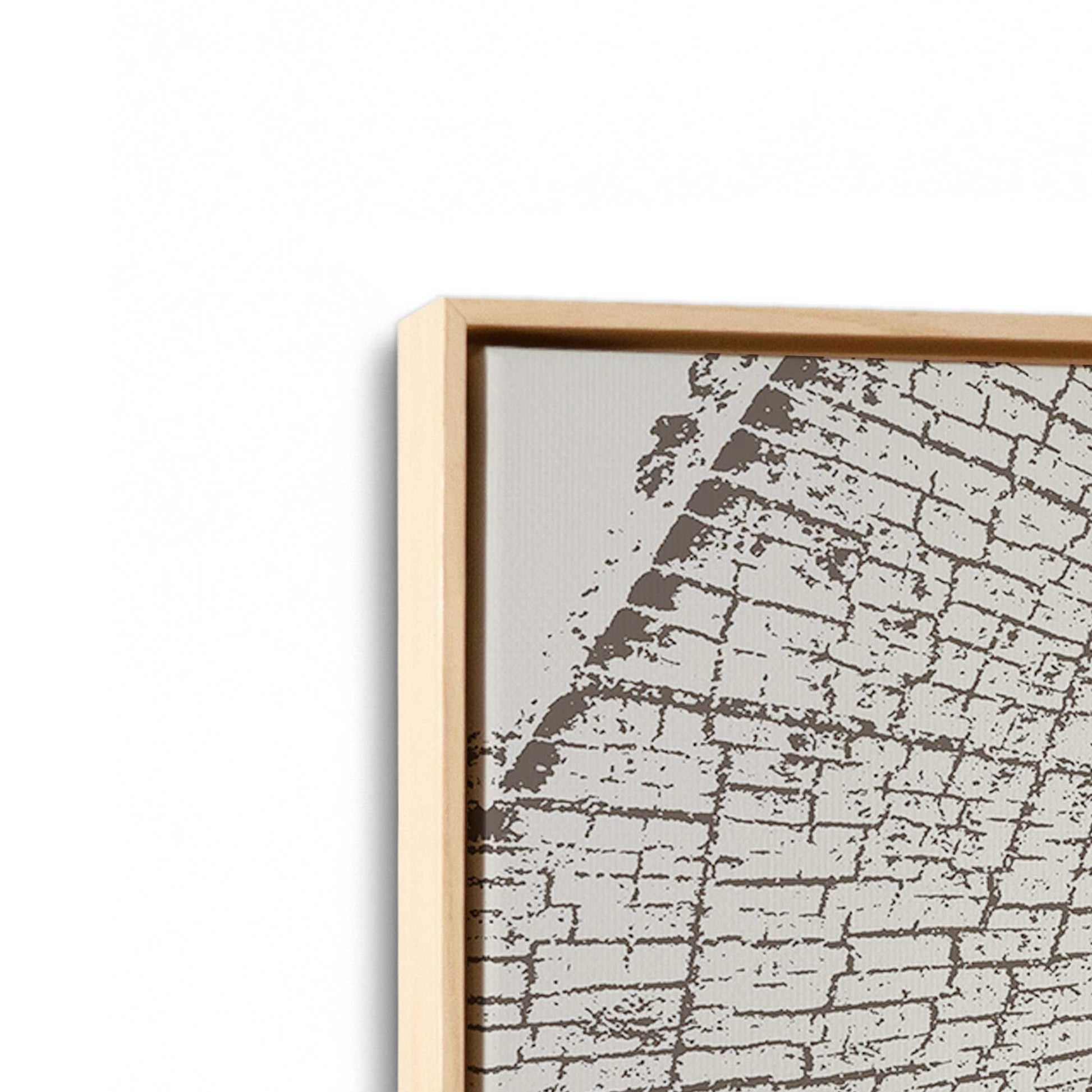 [Color:American Maple], Picture of art in a American Maple frame at an angle