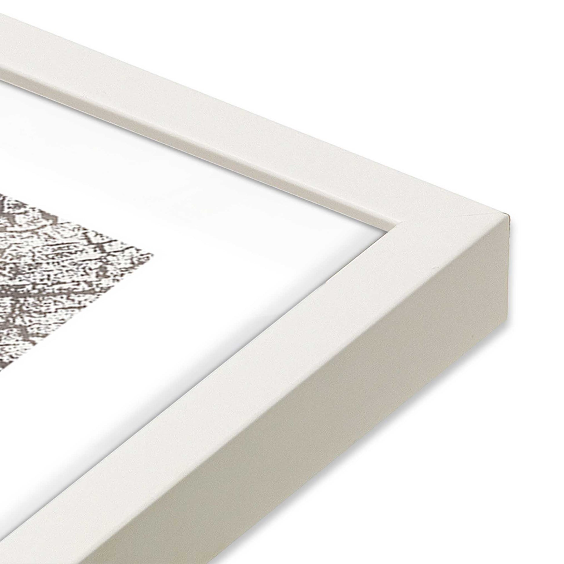 [Color:Opaque White], Picture of art in a Opaque White frame at an angle