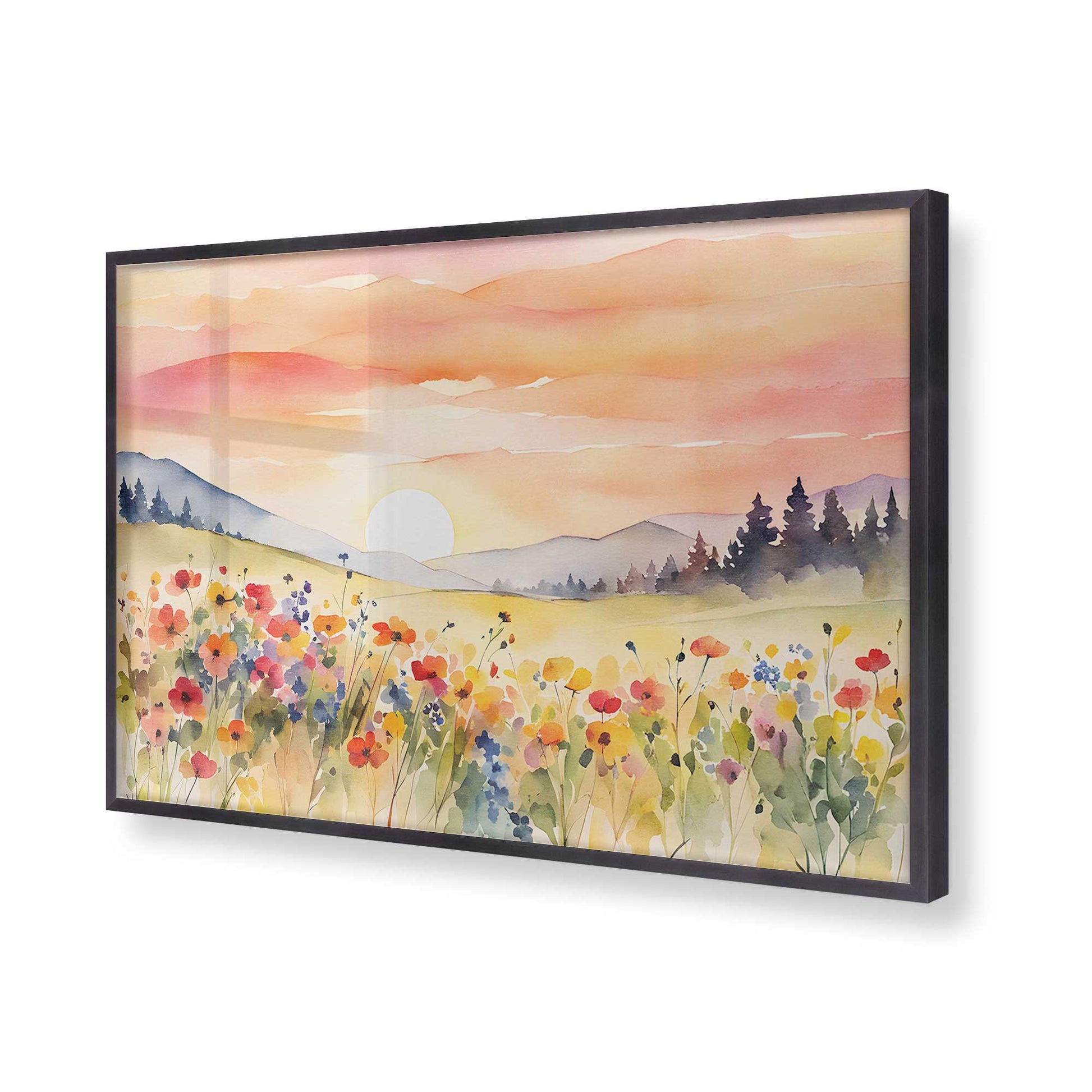 [Color:Weathered Zinc], Picture of art in a Weathered Zinc frame of the corner