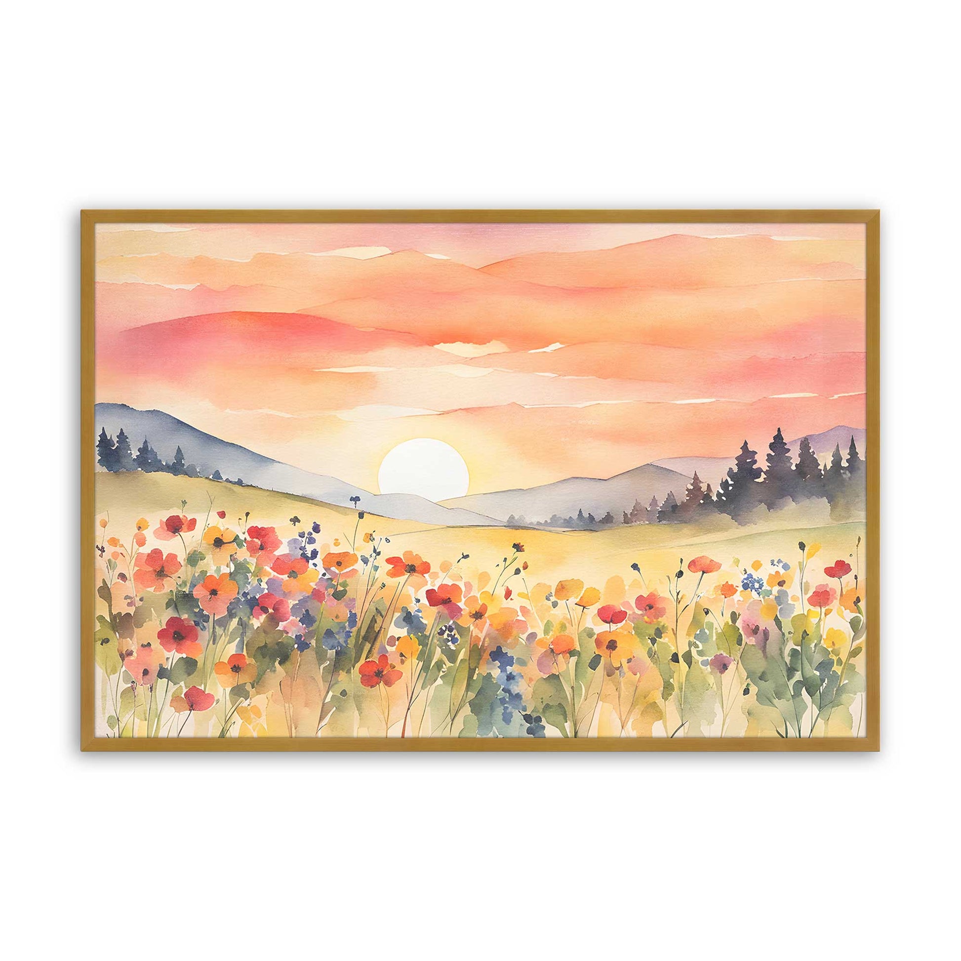 [Color:Polished Gold], Picture of art in a Polished Gold frame