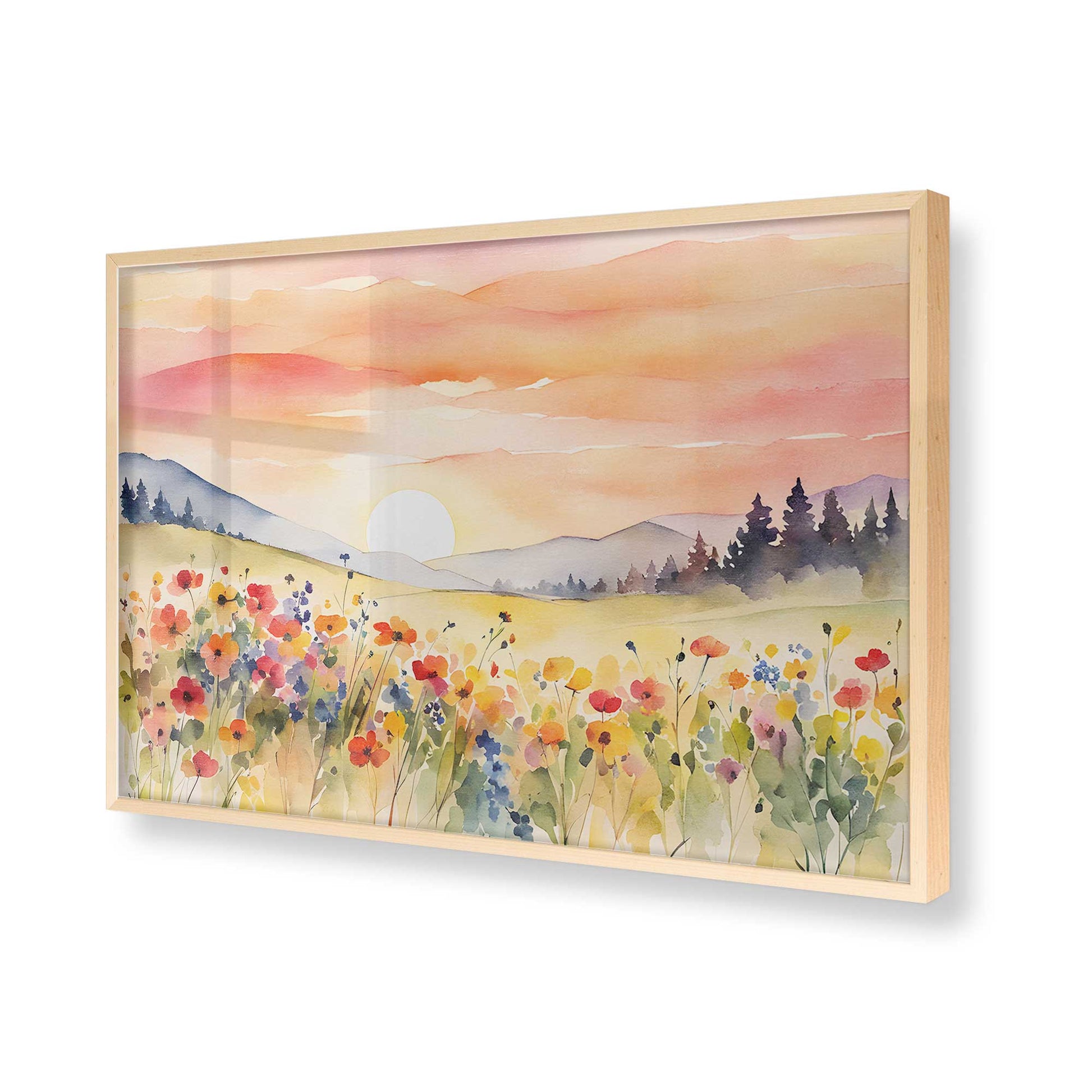 [Color:Raw Maple], Picture of art in a Raw Maple frame of the corner