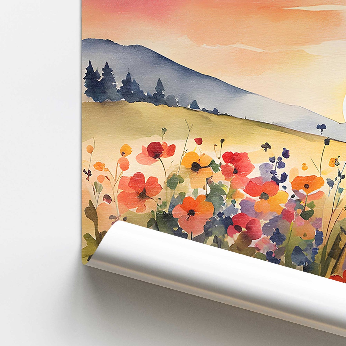 [color:Rolled Print], Picture of close up of art