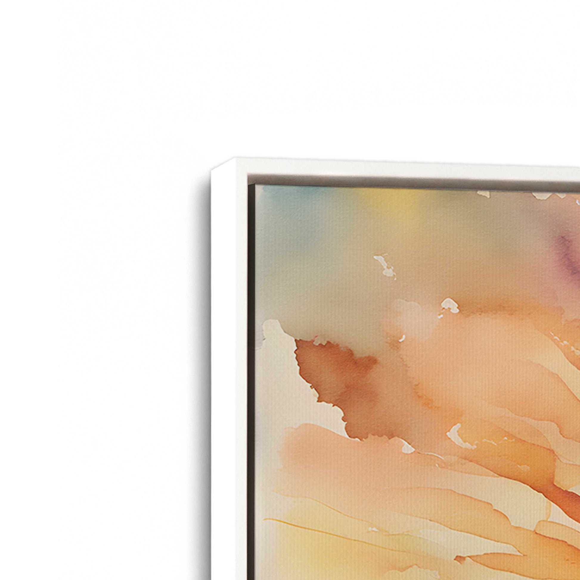 [Color:Opaque White], Picture of art in a White frame at an angle