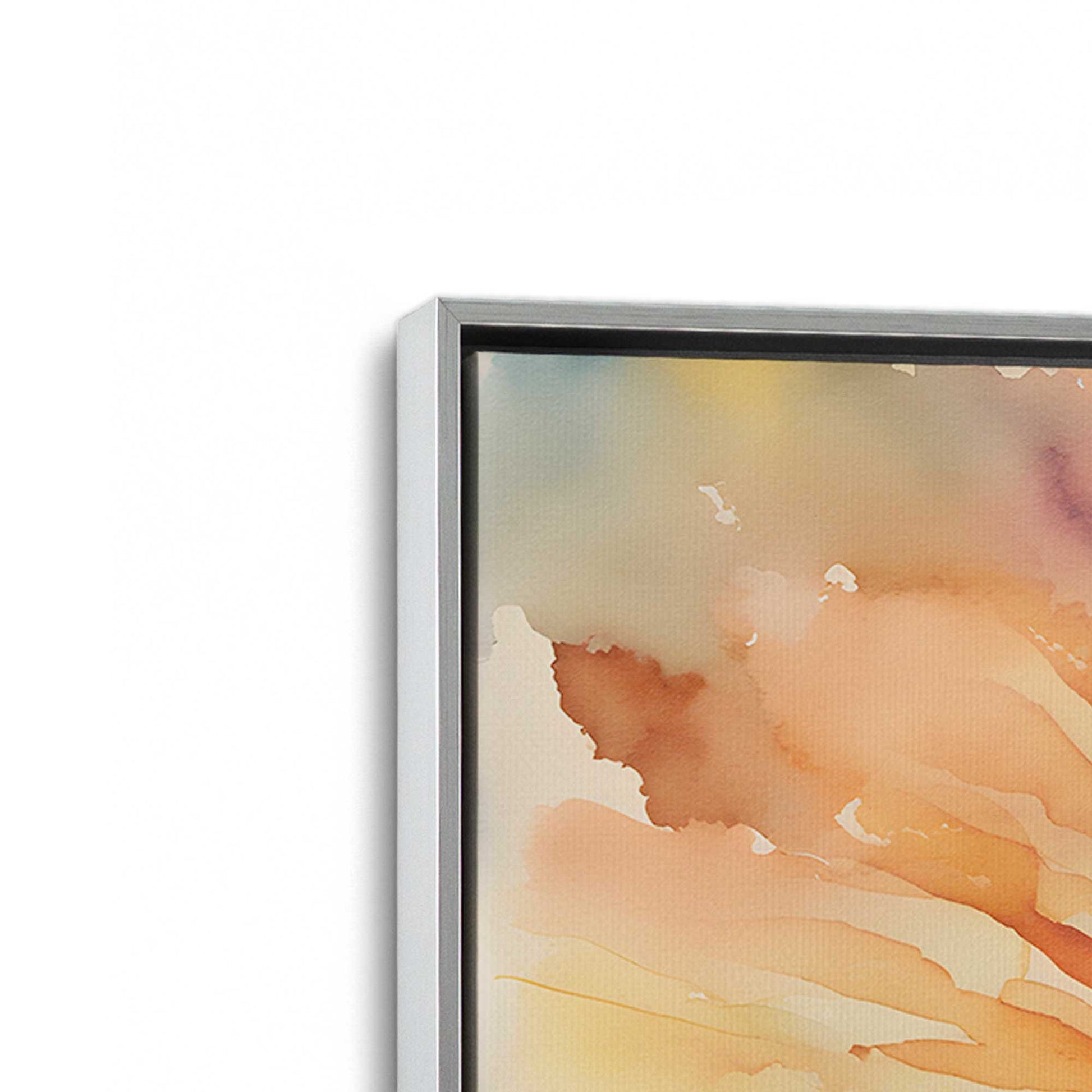 [Color:Polished Chrome], Picture of art in a Polished Chrome frame at an angle