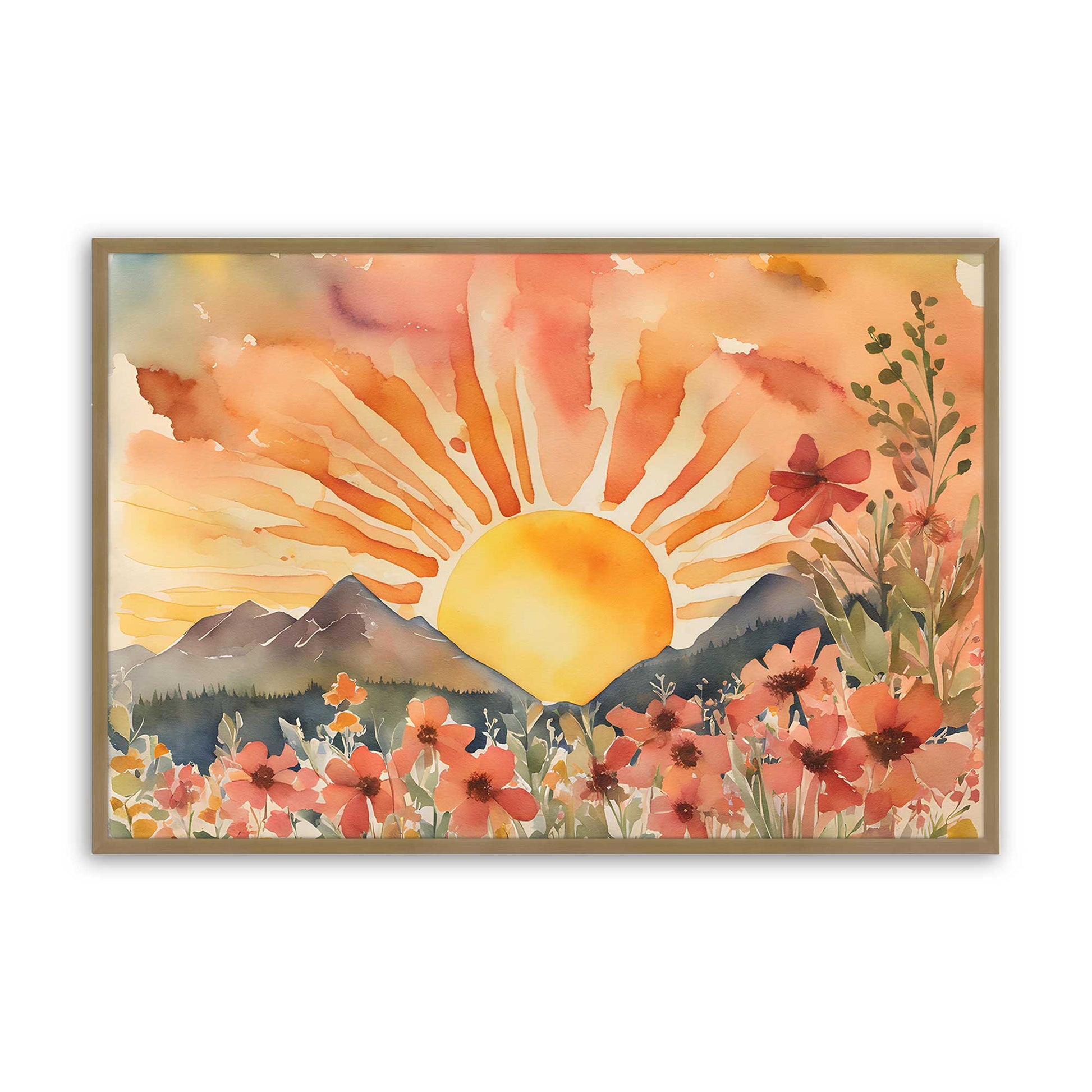 [Color:Brushed Gold], Picture of art in a Brushed Gold frame