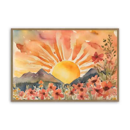 [Color:Brushed Gold], Picture of art in a Brushed Gold frame