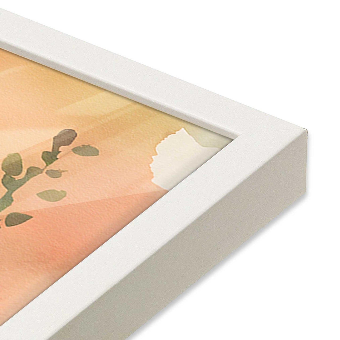 [Color:Opaque White], Picture of art in a Opaque White frame at an angle