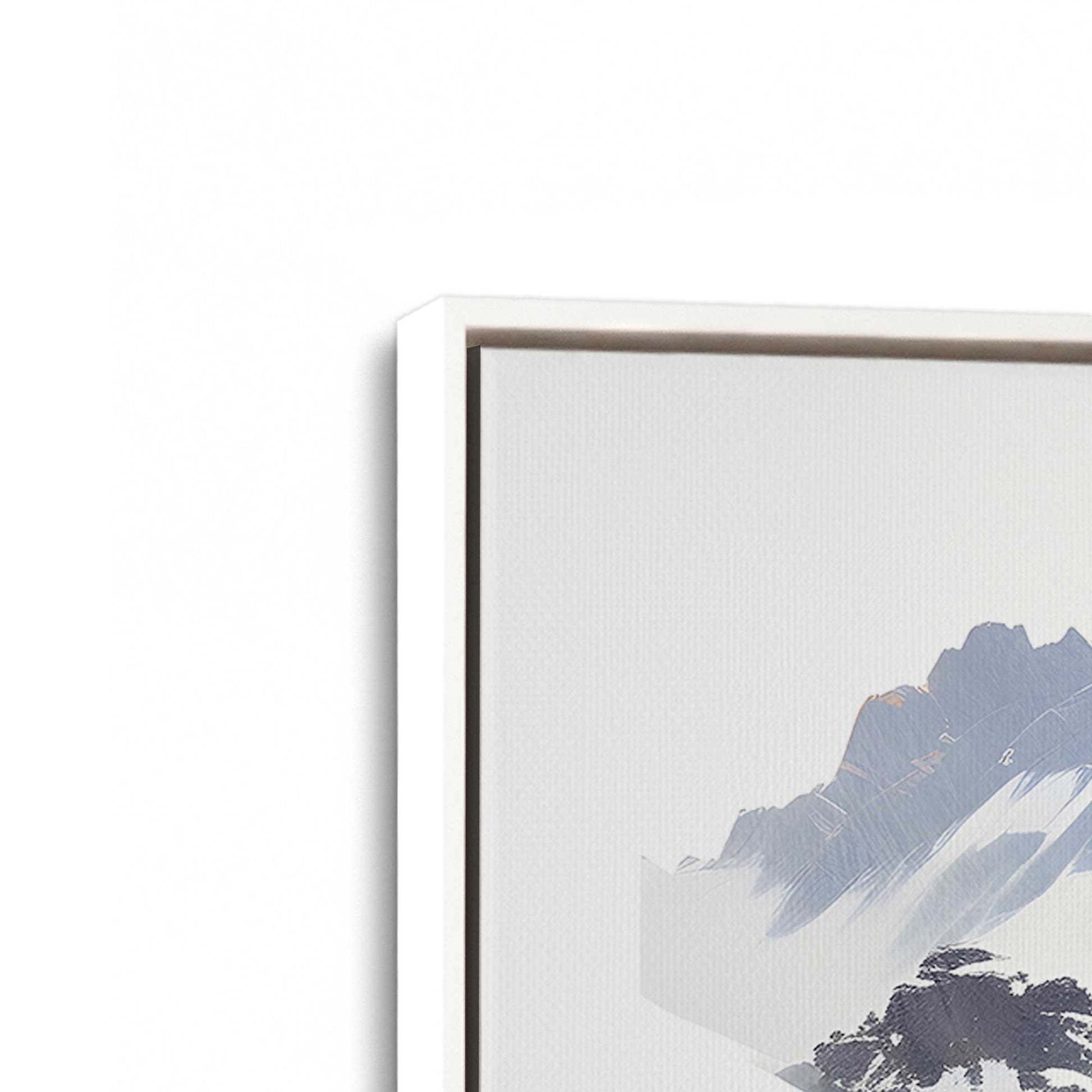 [Color:Opaque White], Picture of art in a White frame at an angle