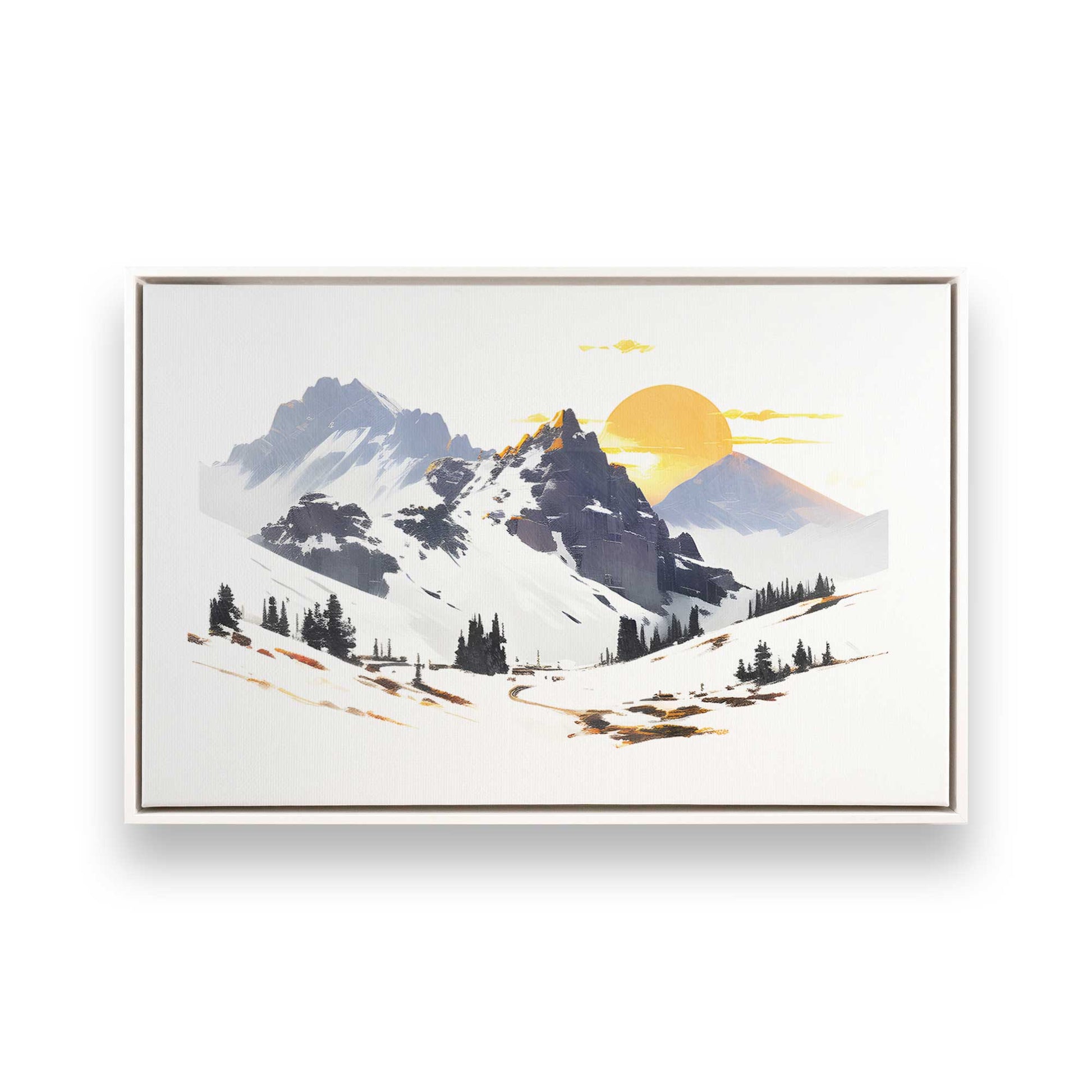 [Color:Opaque White], Picture of art in a White frame