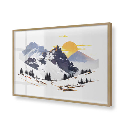 [Color:Brushed Gold], Picture of art in a Brushed Gold frame of the corner