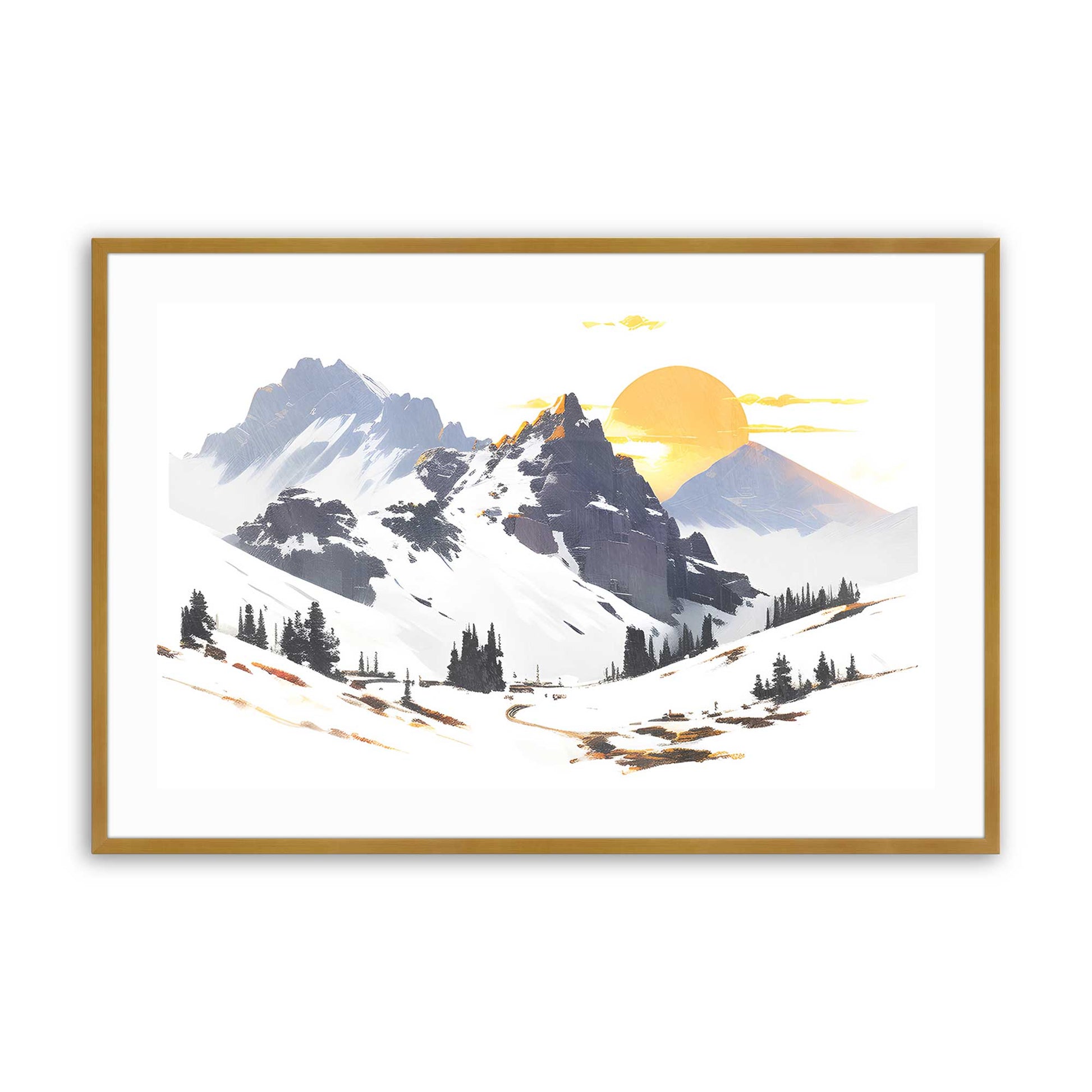 [Color:Polished Gold], Picture of art in a Polished Gold frame
