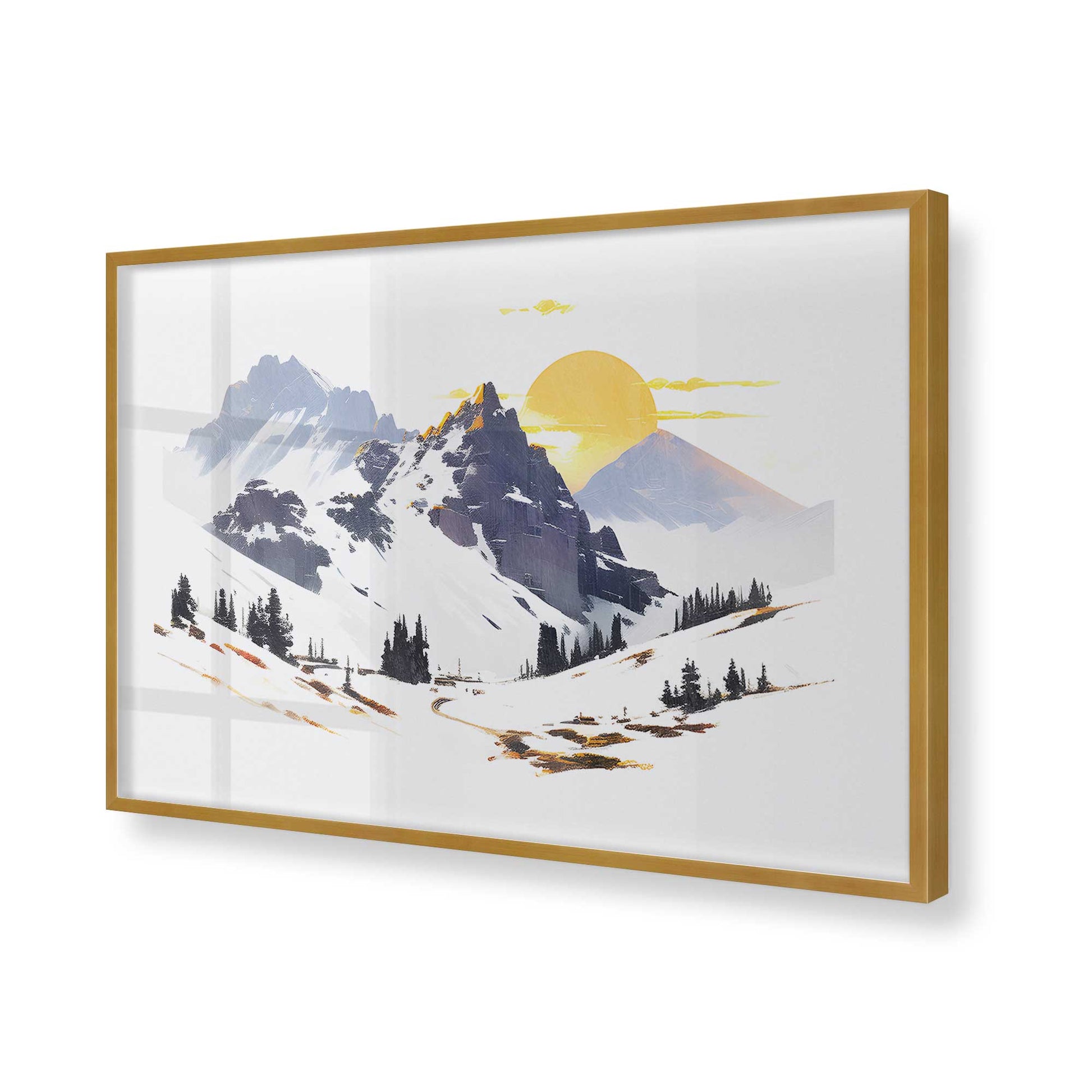 [Color:Polished Gold], Picture of art in a Polished Gold frame of the corner