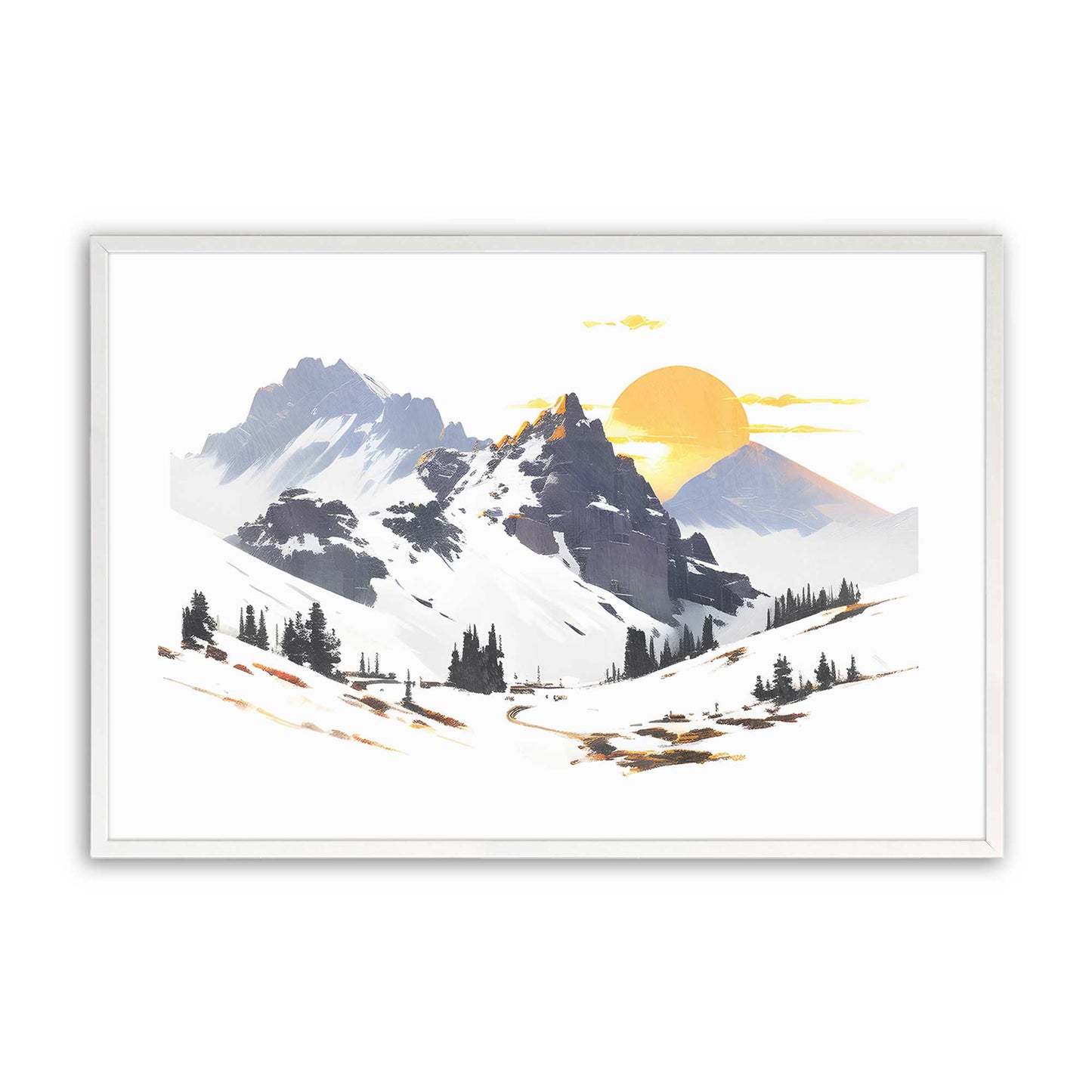 [Color:Opaque White], Picture of art in a Opaque White frame