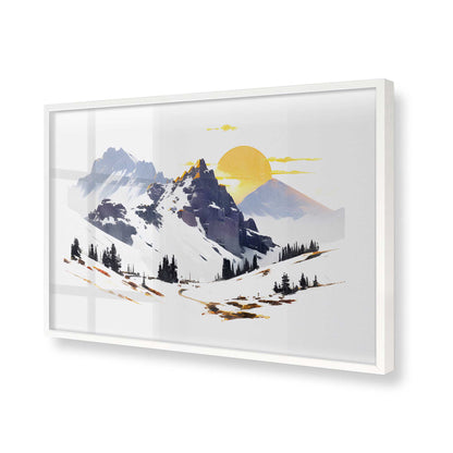 [Color:Opaque White], Picture of art in a Opaque White frame of the corner