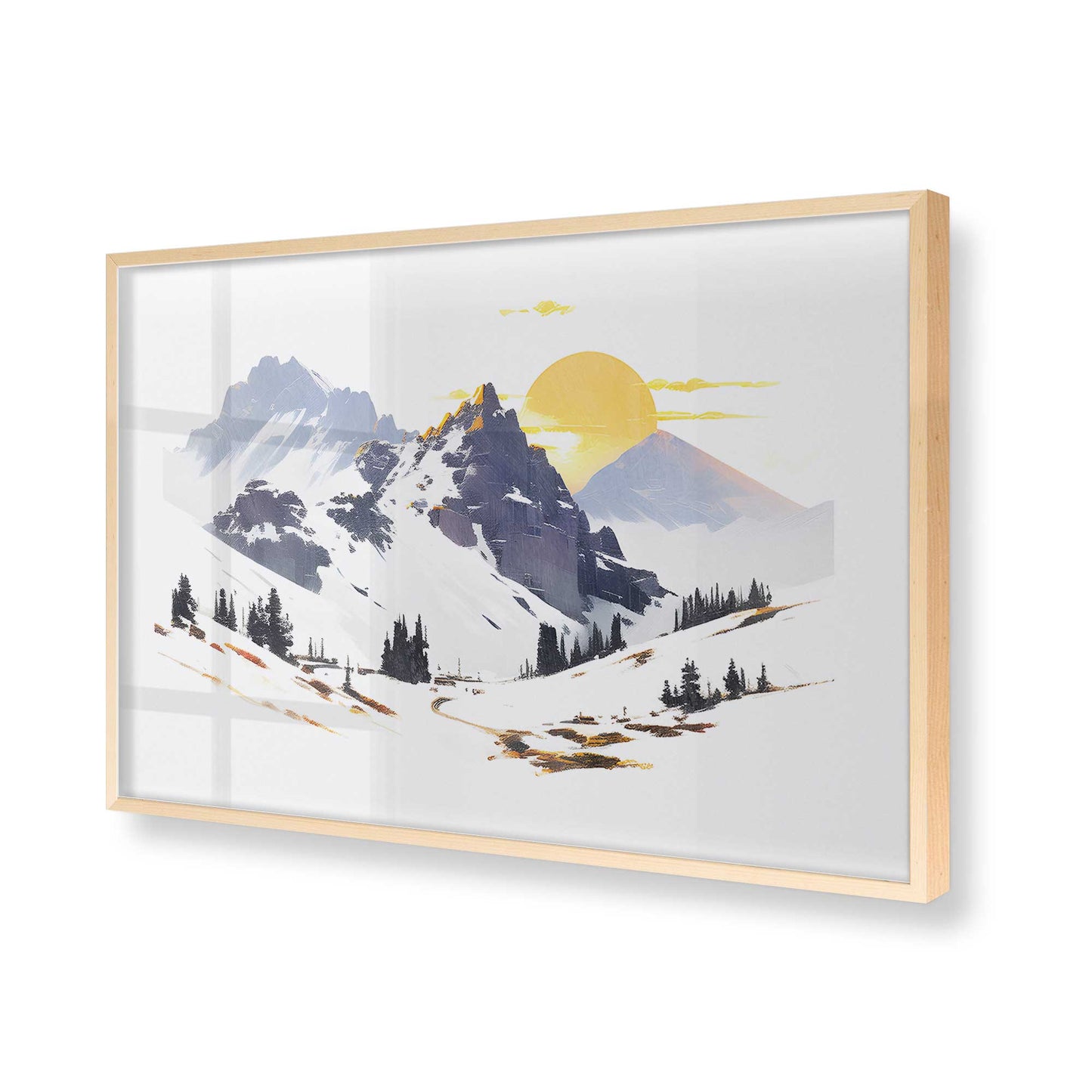 [Color:Raw Maple], Picture of art in a Raw Maple frame of the corner