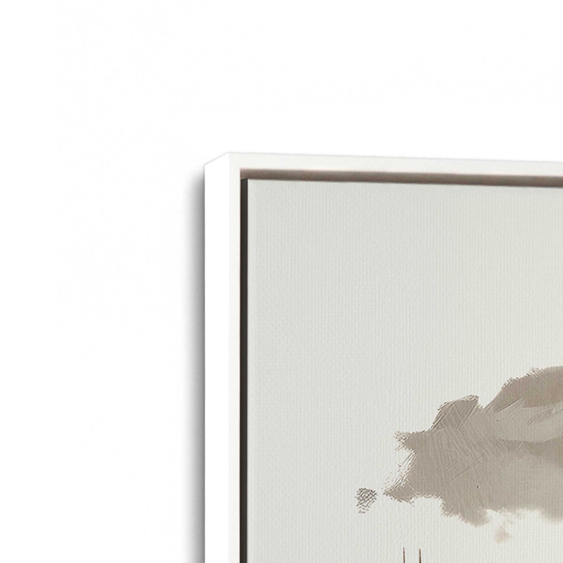 [Color:Opaque White], Picture of art in a White frame at an angle