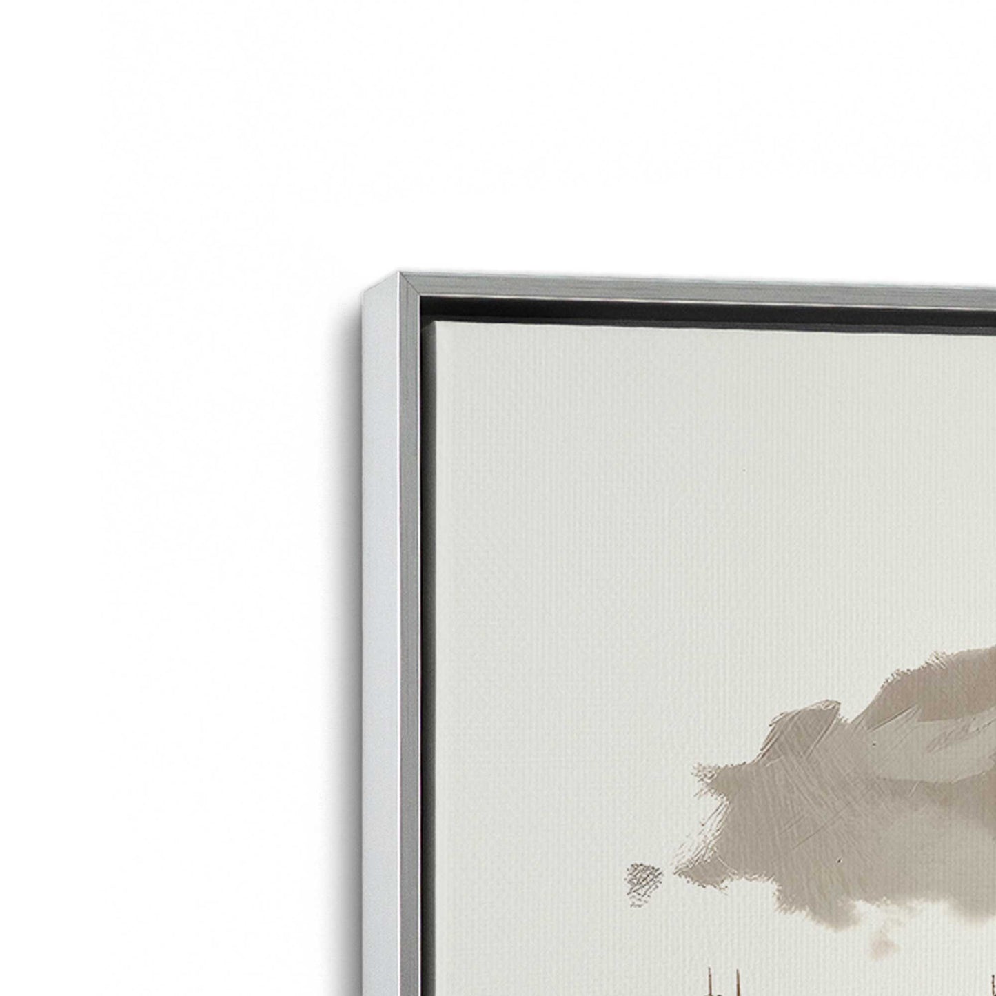 [Color:Polished Chrome], Picture of art in a Polished Chrome frame at an angle
