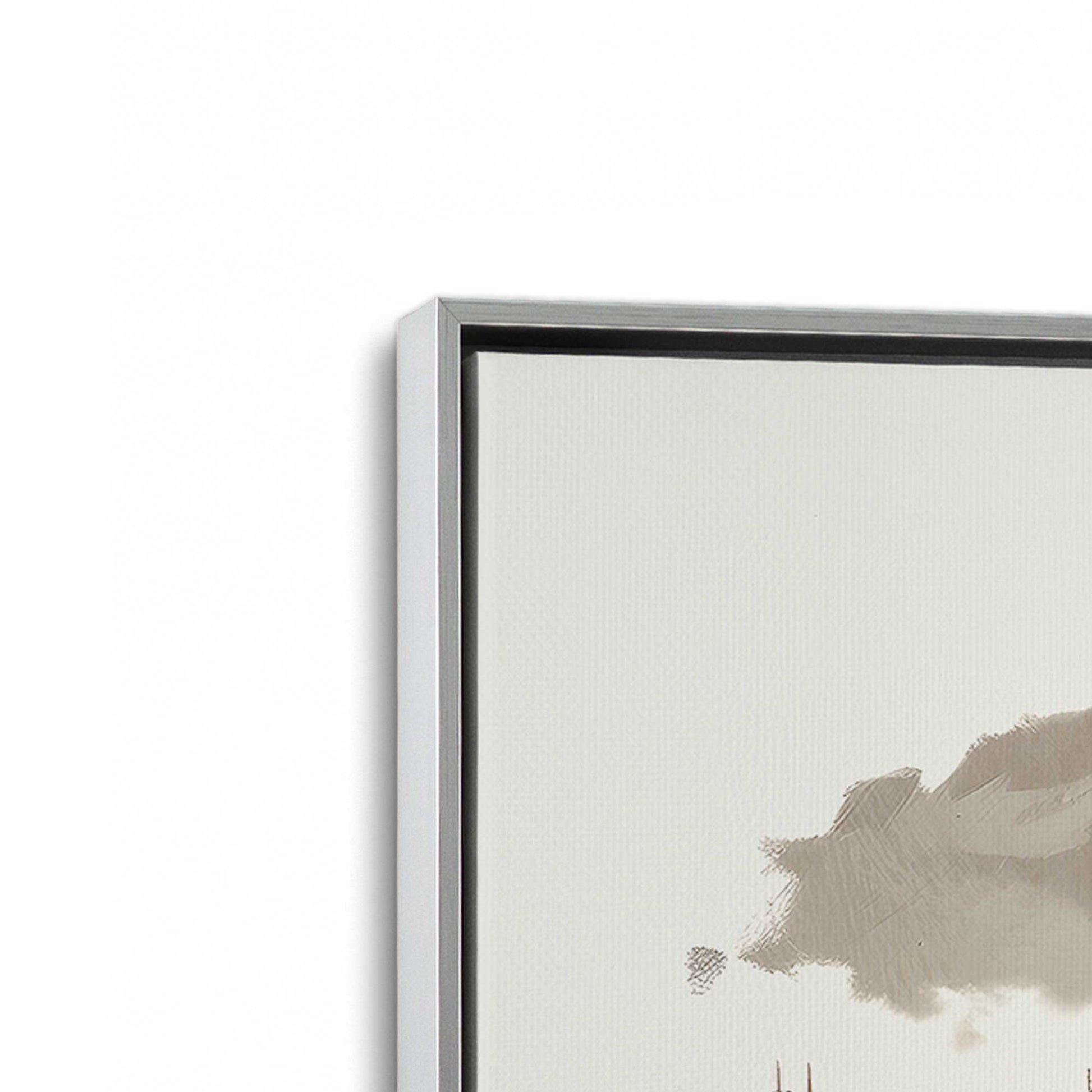 [Color:Polished Chrome], Picture of art in a Polished Chrome frame at an angle