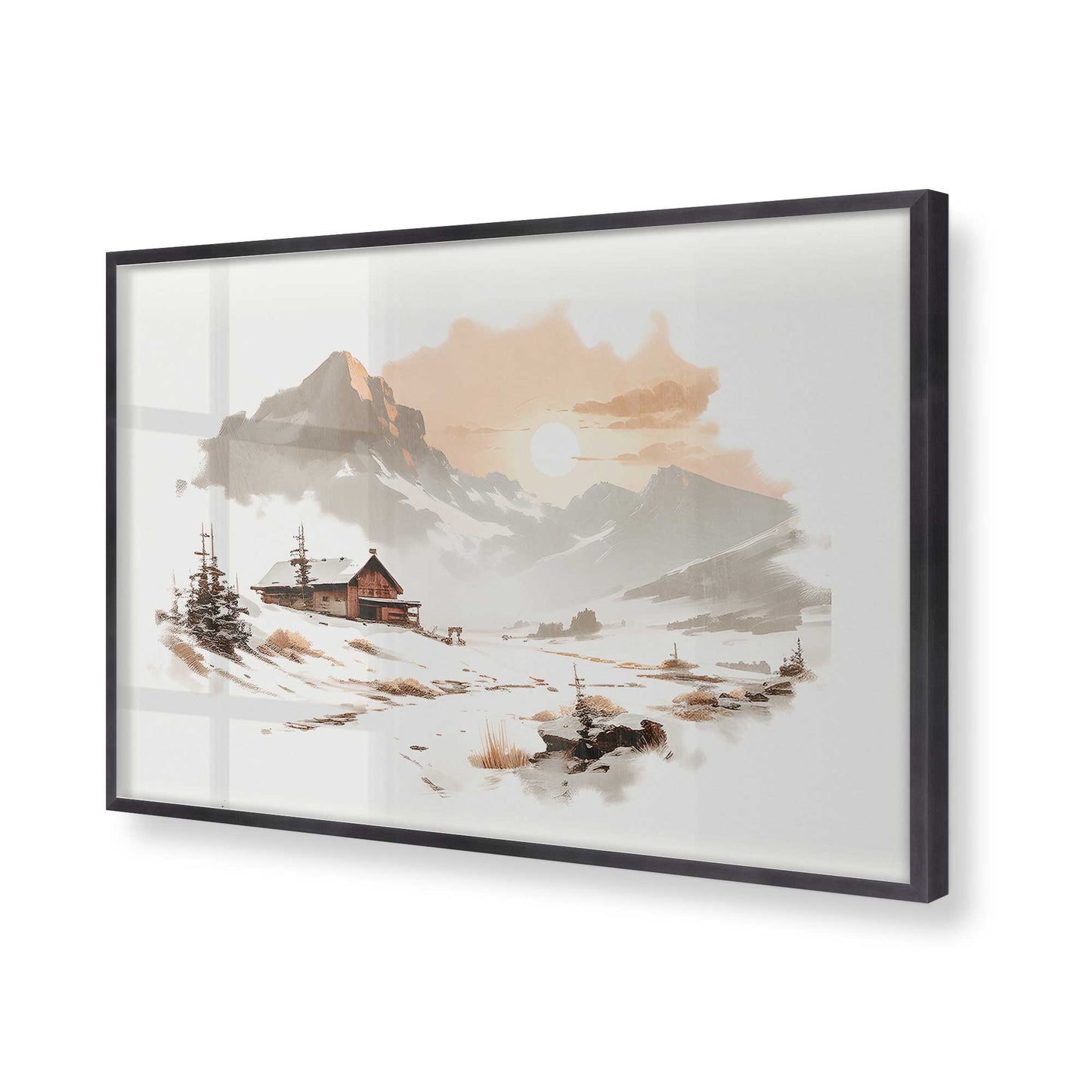 [Color:Weathered Zinc], Picture of art in a Weathered Zinc frame of the corner