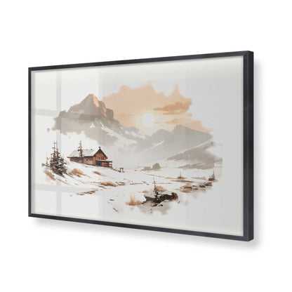 [Color:Weathered Zinc], Picture of art in a Weathered Zinc frame of the corner
