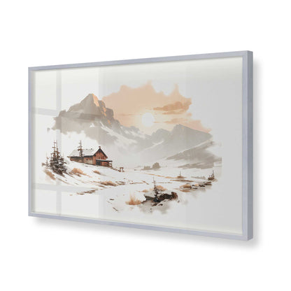 [Color:Polished Chrome], Picture of art in a Polished Chrome frame of the corner