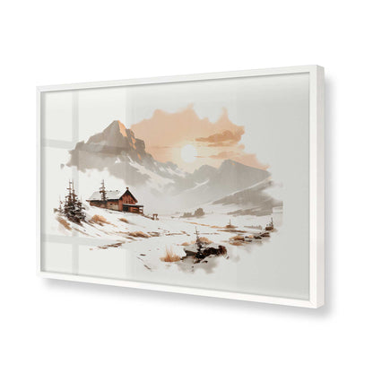 [Color:Opaque White], Picture of art in a Opaque White frame of the corner