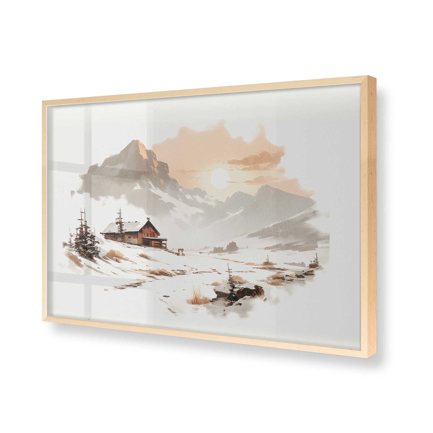 [Color:Raw Maple], Picture of art in a Raw Maple frame of the corner