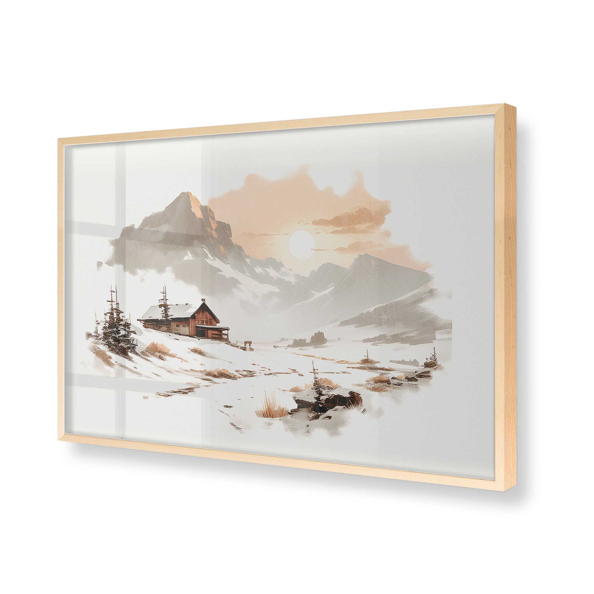[Color:Raw Maple], Picture of art in a Raw Maple frame of the corner