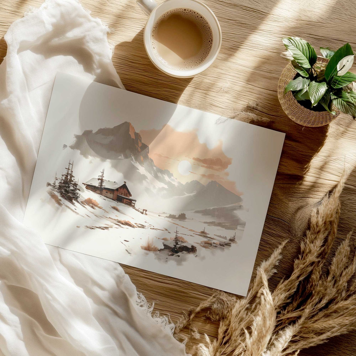 Winter Morning Landscape I Art Print