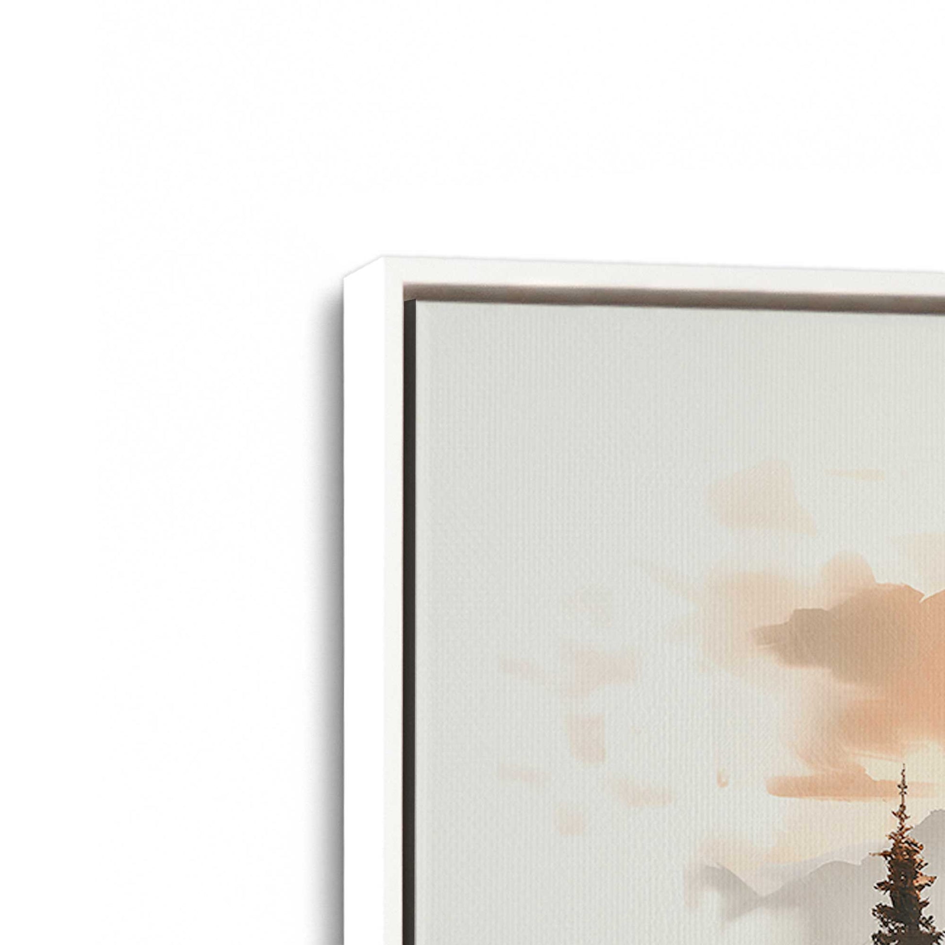 [Color:Opaque White], Picture of art in a White frame at an angle