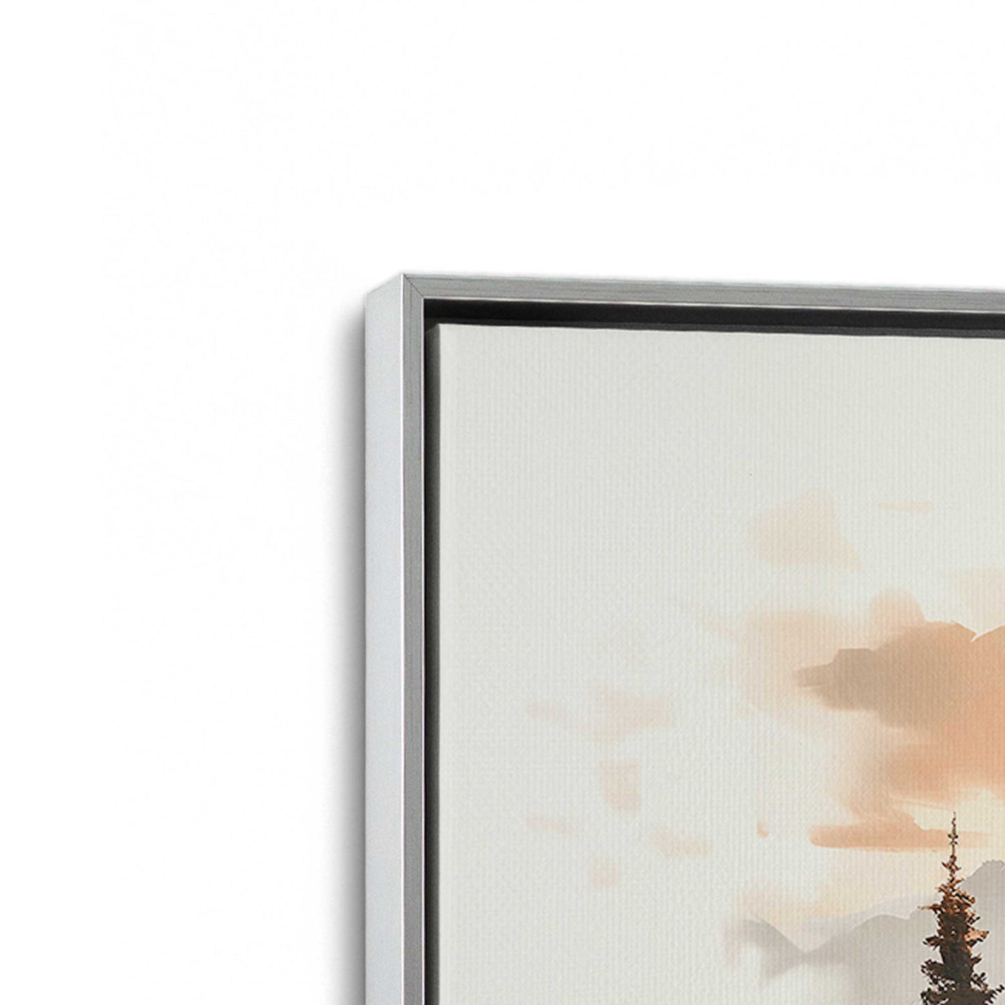 [Color:Polished Chrome], Picture of art in a Polished Chrome frame at an angle