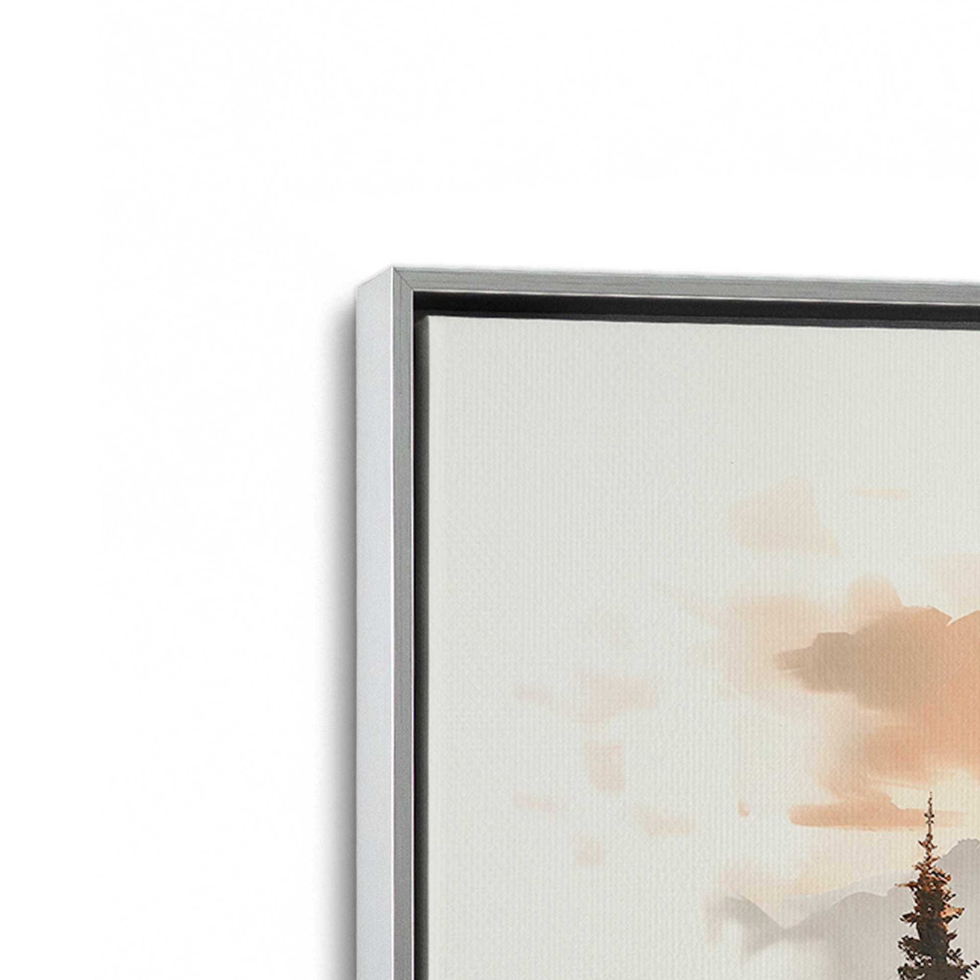 [Color:Polished Chrome], Picture of art in a Polished Chrome frame at an angle
