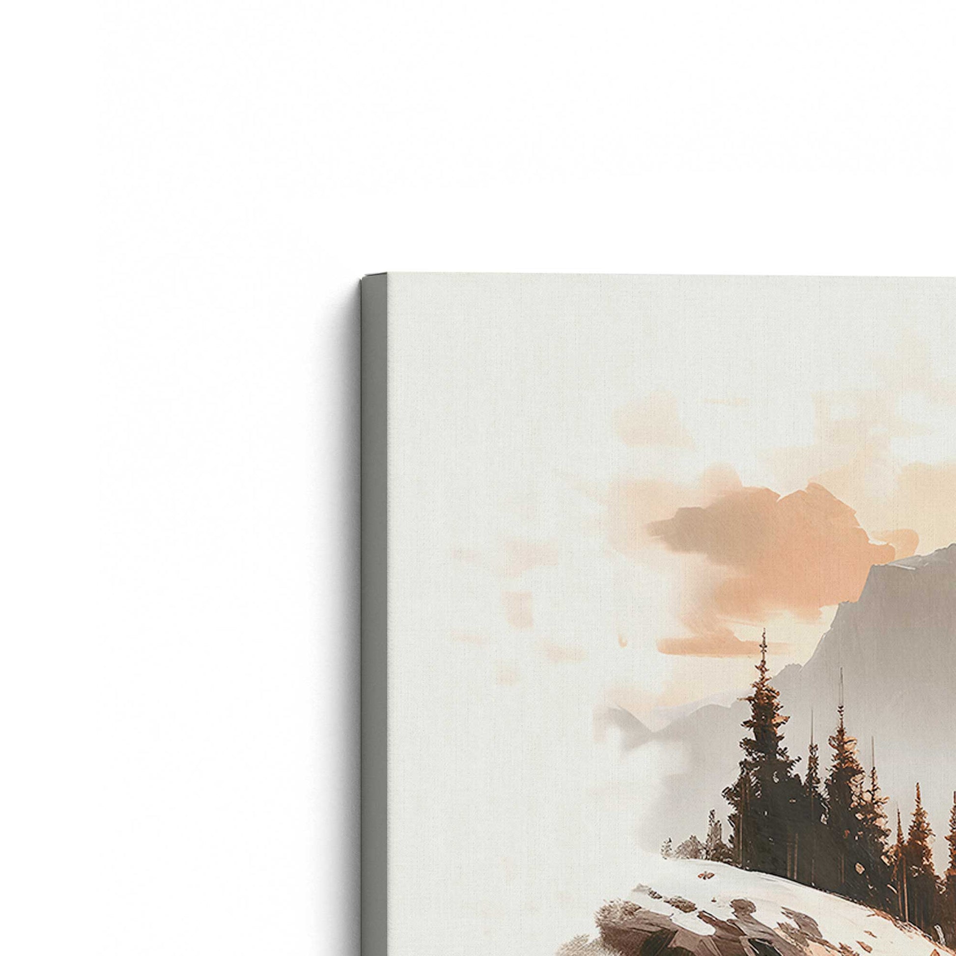 [Color:Stretched Canvas], Picture of the corner of the art