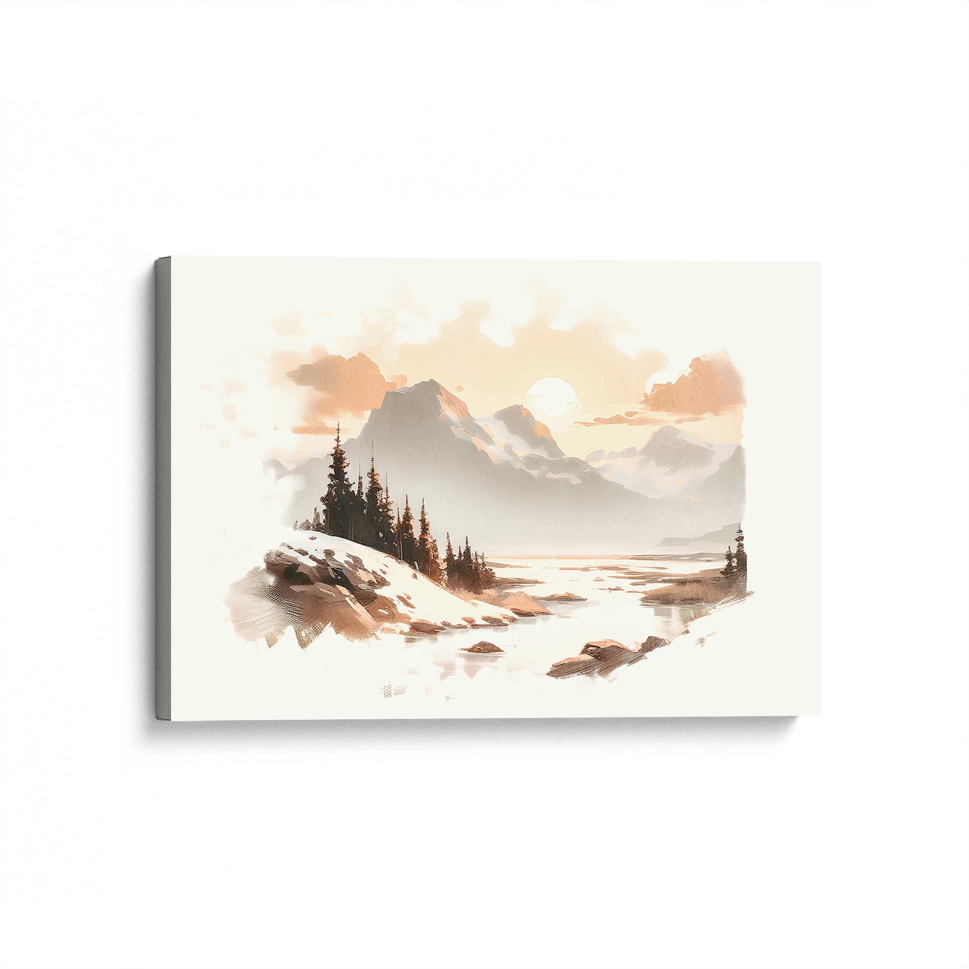 [Color:Stretched Canvas], Picture of art at an angle