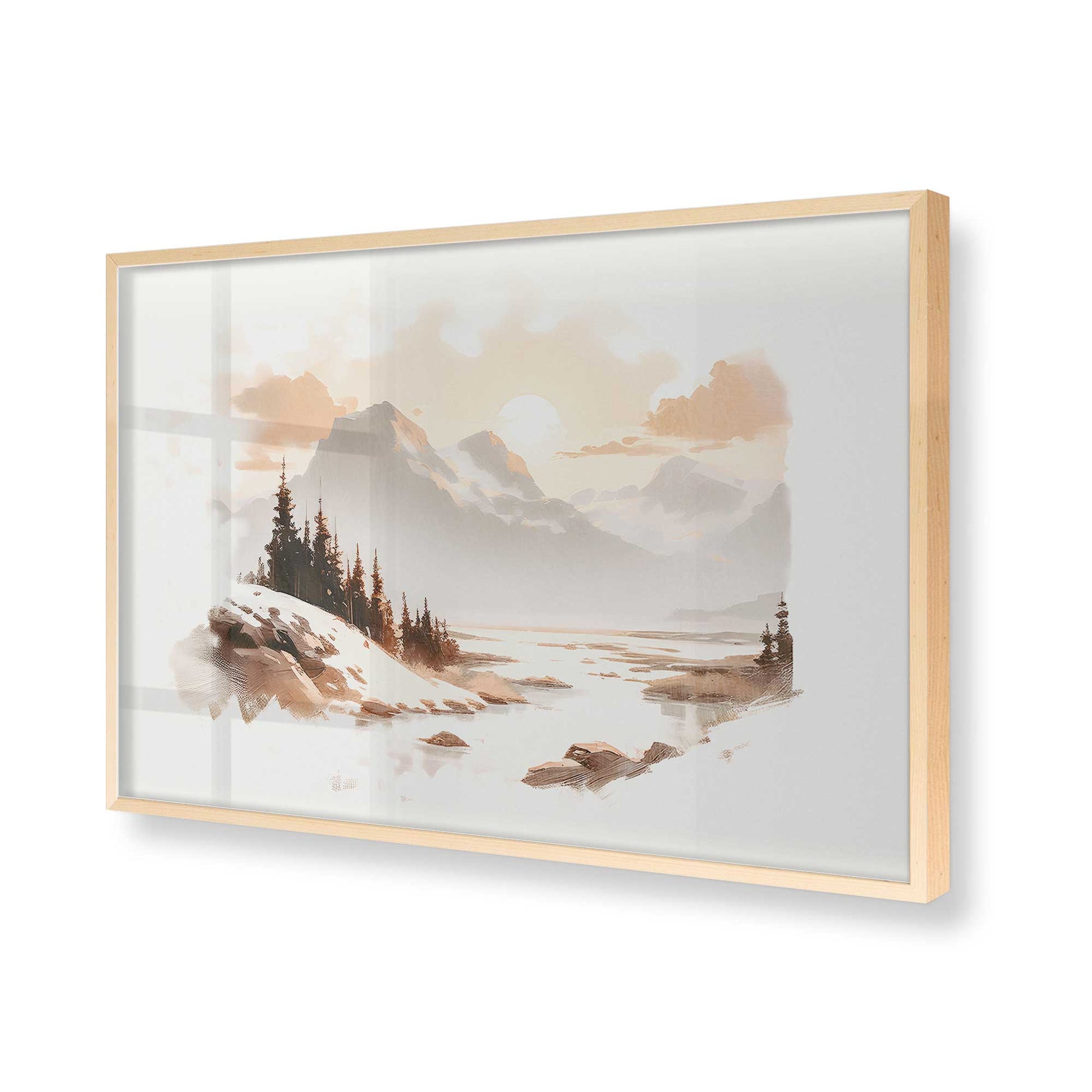 [Color:Raw Maple], Picture of art in a Raw Maple frame of the corner