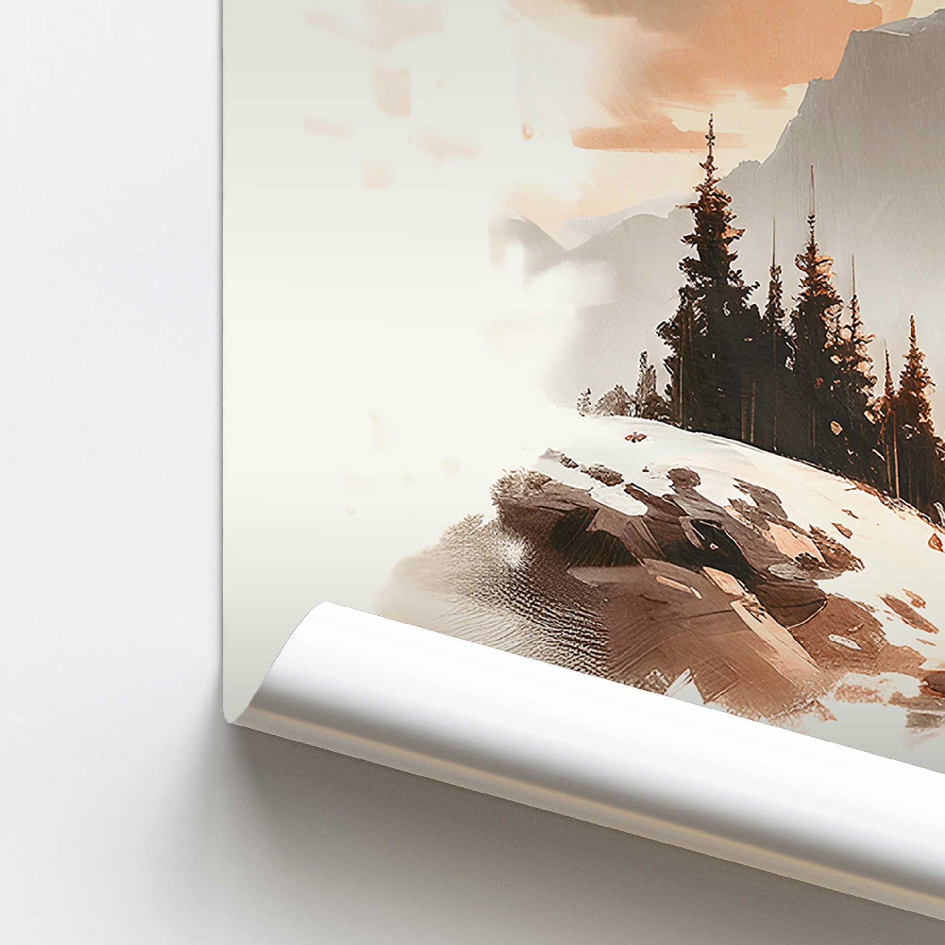 [color:Rolled Print], Picture of close up of art